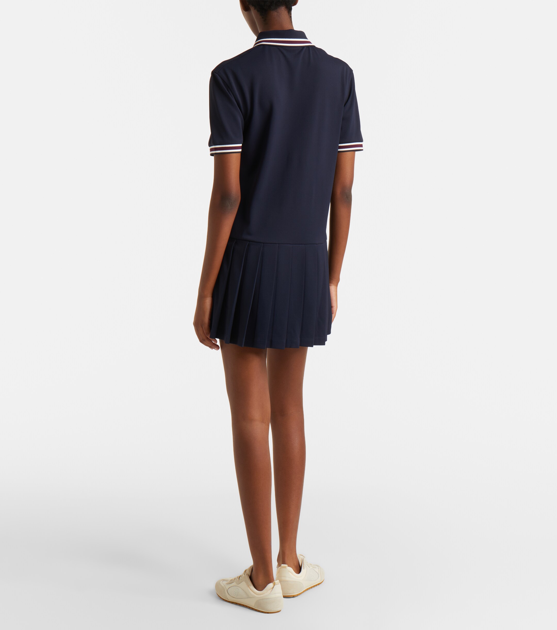 Tory Burch Tory Burch Striped pleated polo dress