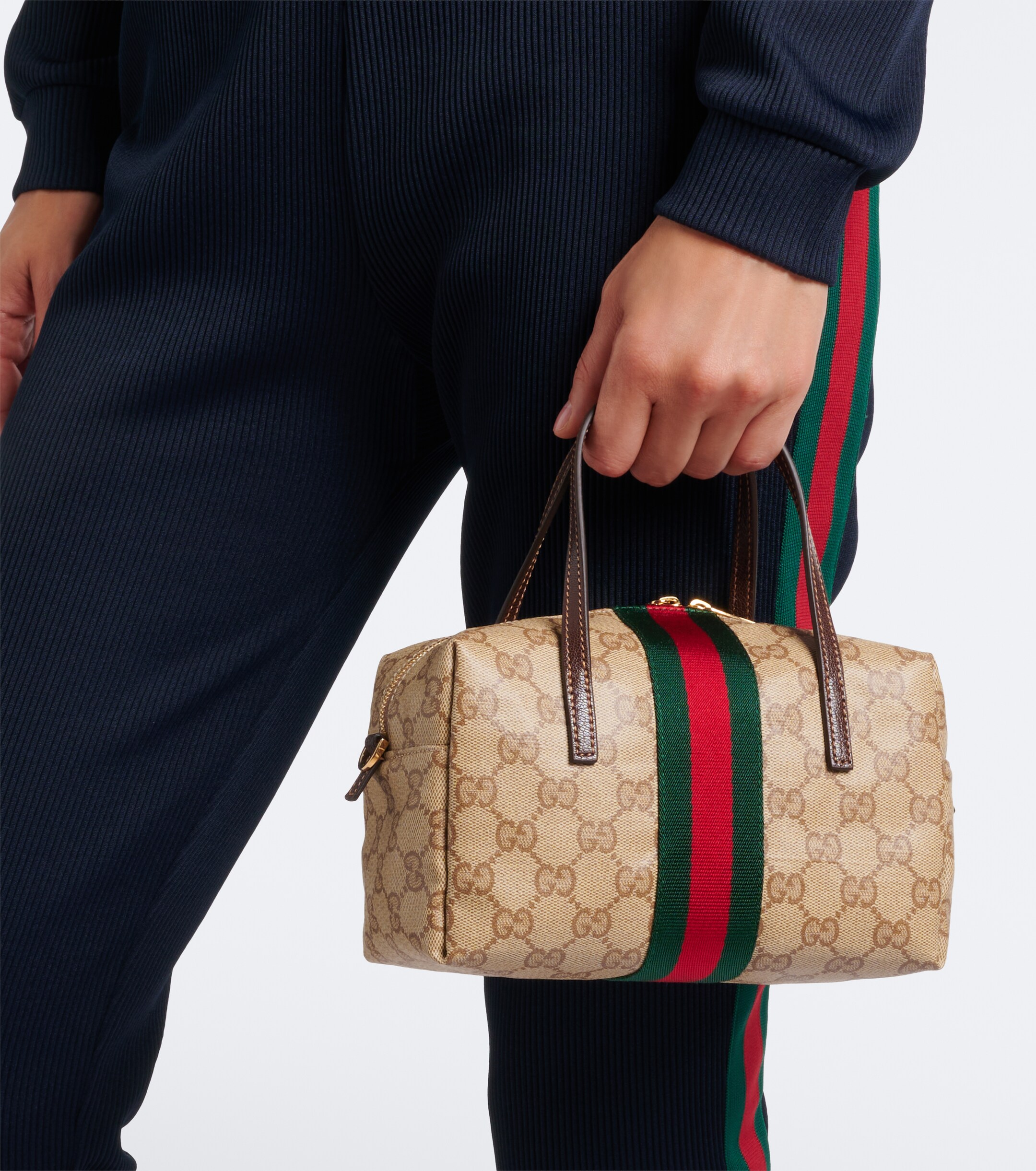 Gucci Mini GG canvas top-handle bag