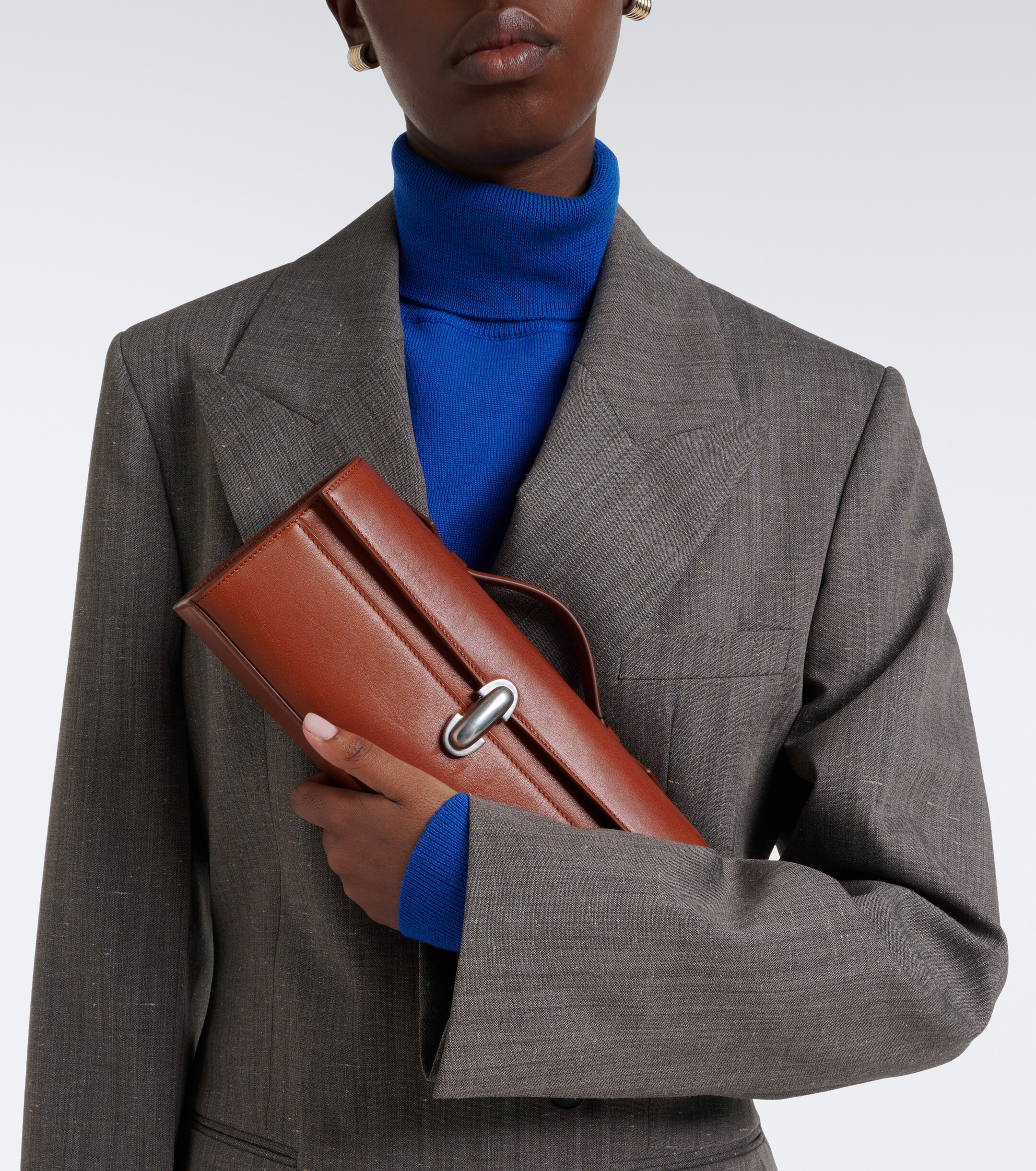 Savette Savette Symmetry Slim Small leather top handle bag