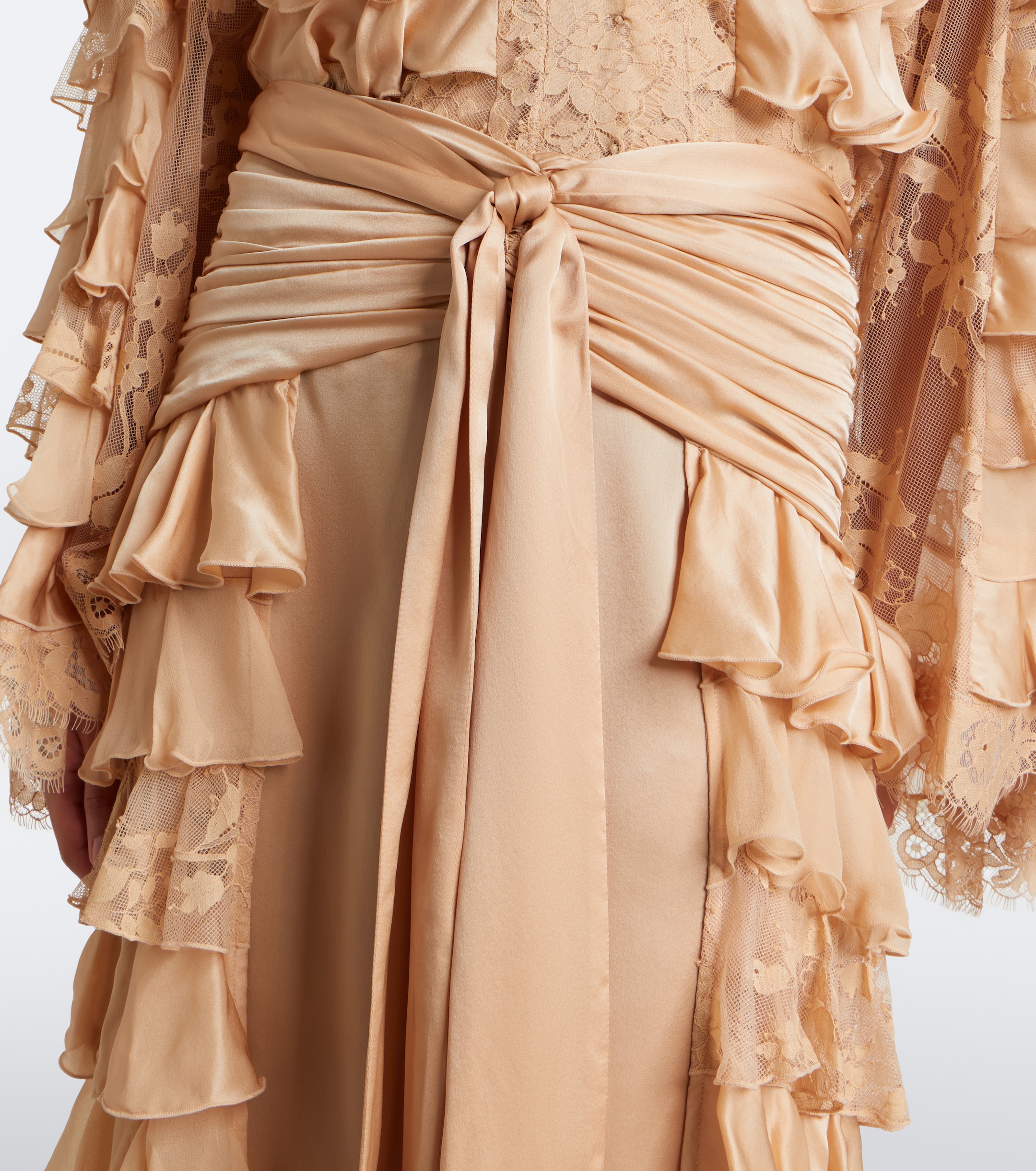 Zimmermann Zimmermann Valiant ruffled silk chiffon wide-leg pants