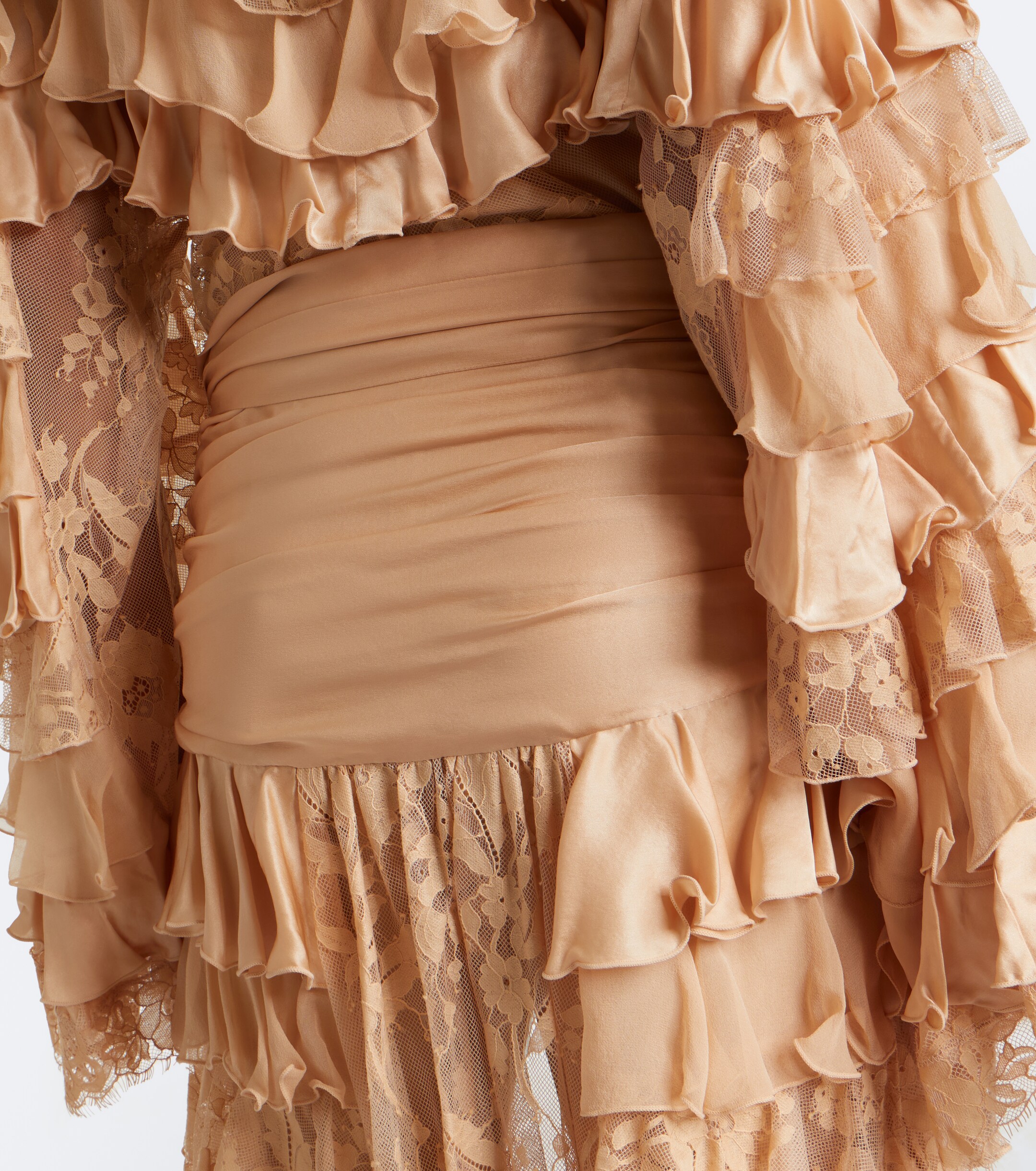 Zimmermann Zimmermann Valiant ruffled silk chiffon wide-leg pants