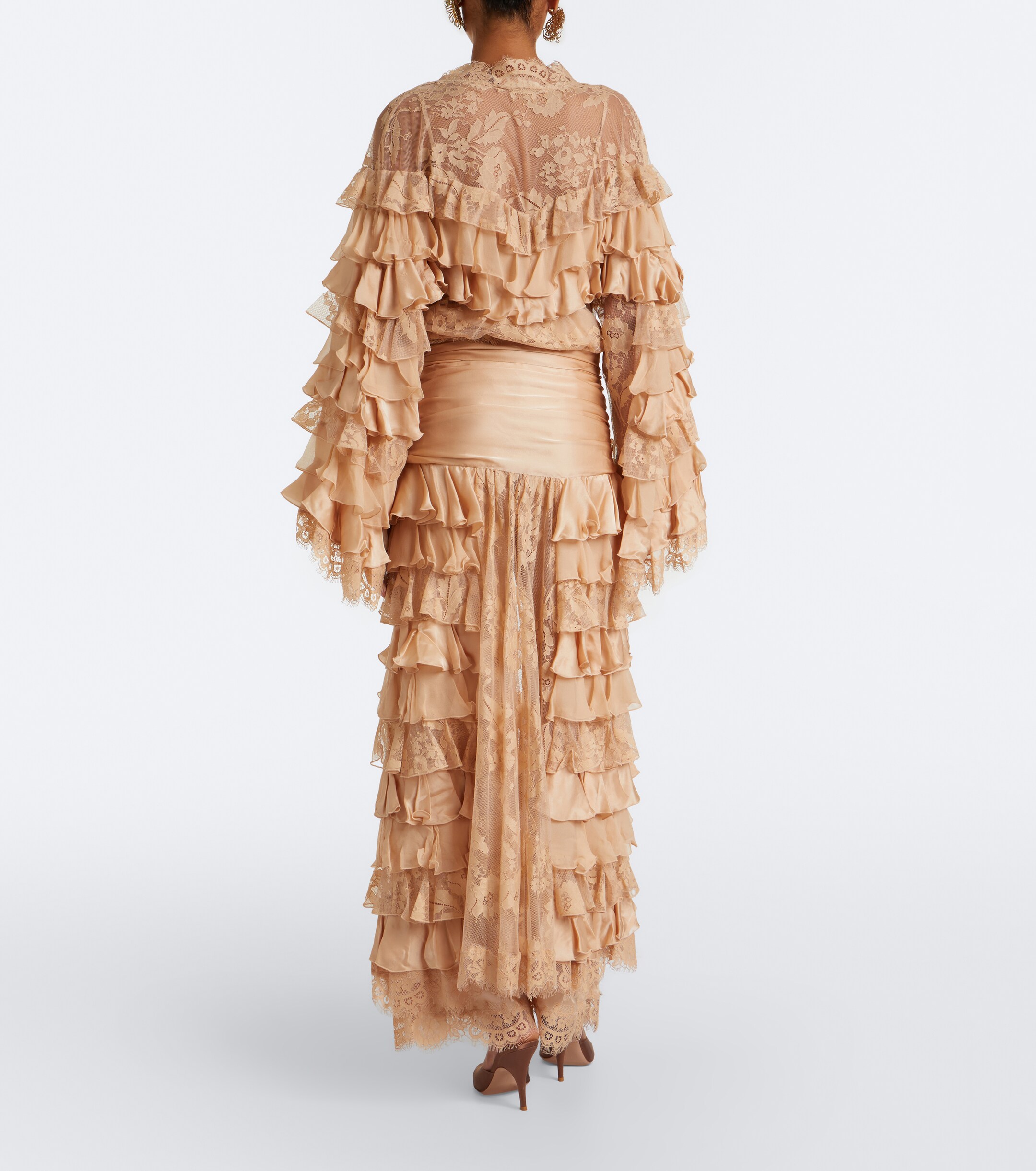 Zimmermann Zimmermann Valiant ruffled silk chiffon wide-leg pants
