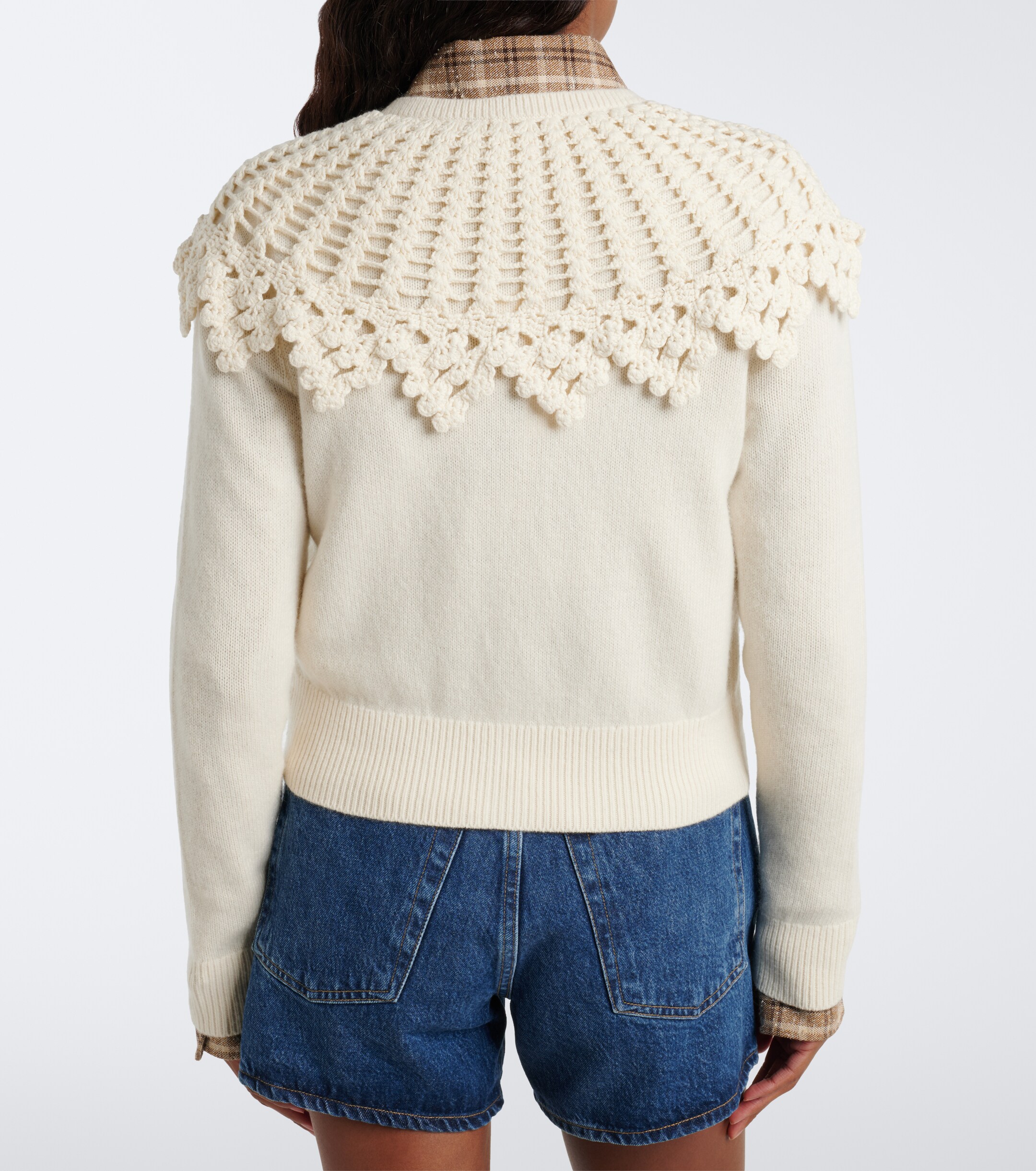Polo Ralph Lauren Polo Ralph Lauren Crochet-trimmed wool and alpaca cardigan