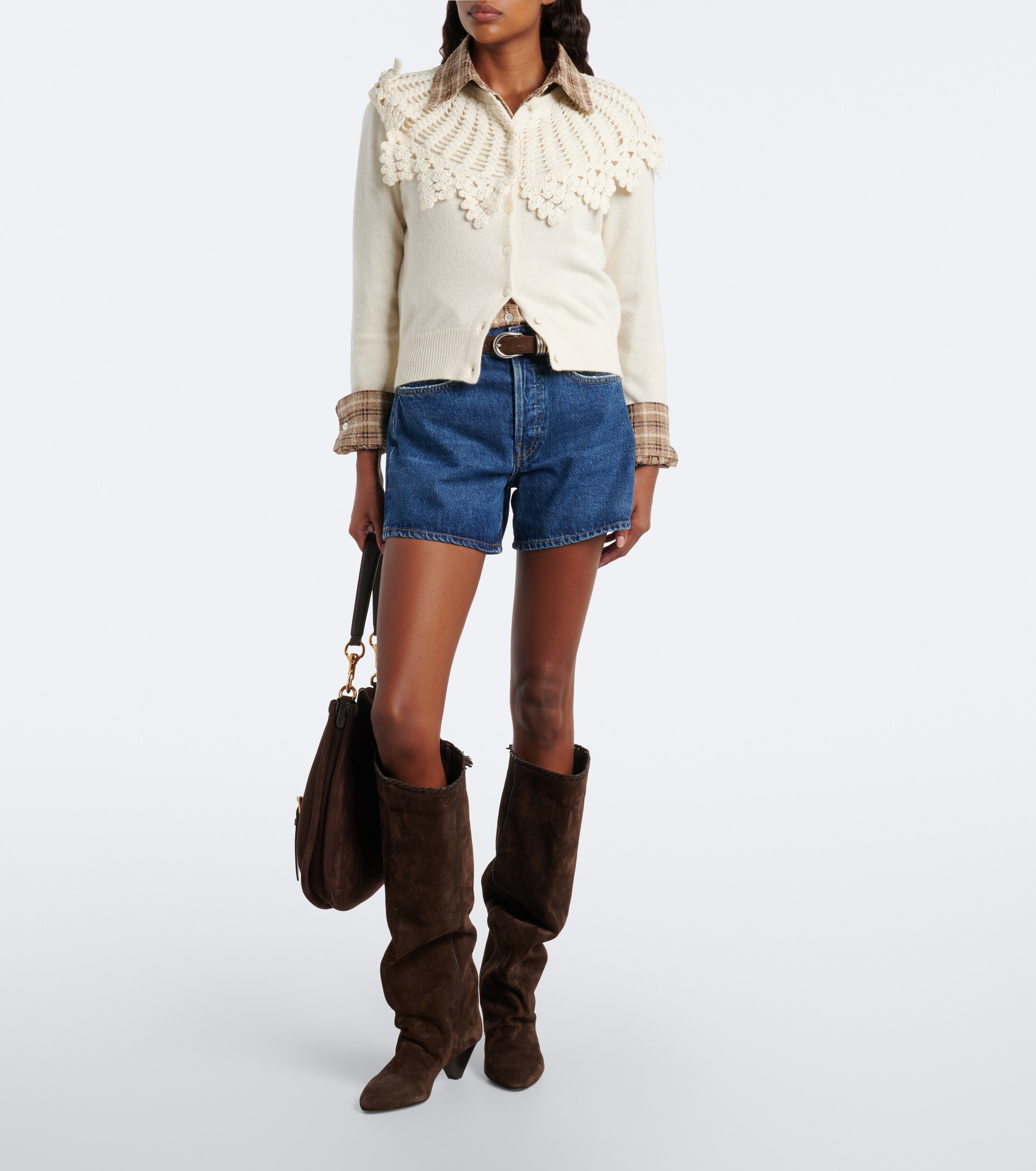 Polo Ralph Lauren Polo Ralph Lauren Crochet-trimmed wool and alpaca cardigan