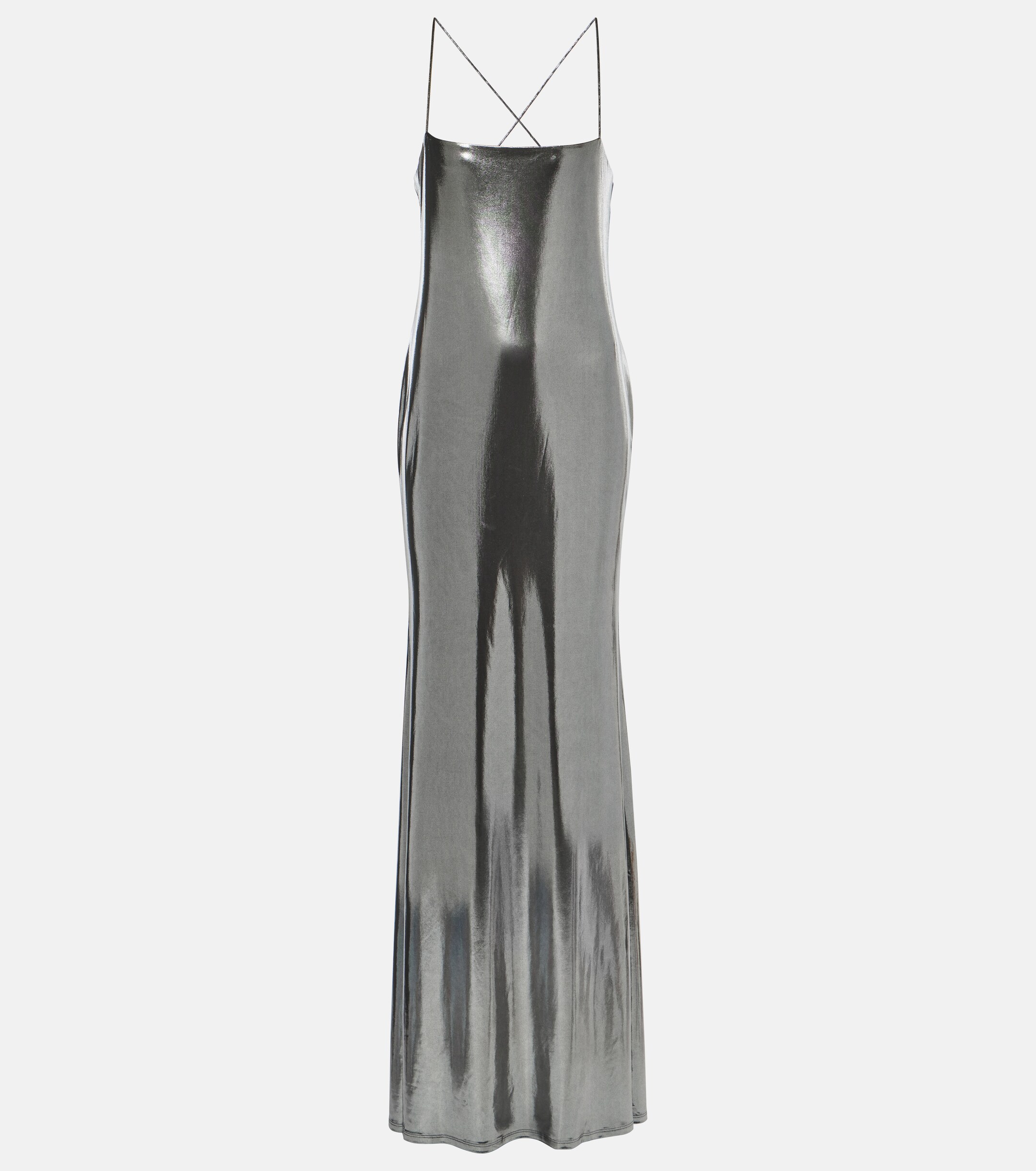 The Sei Metallic jersey gown thumbnail