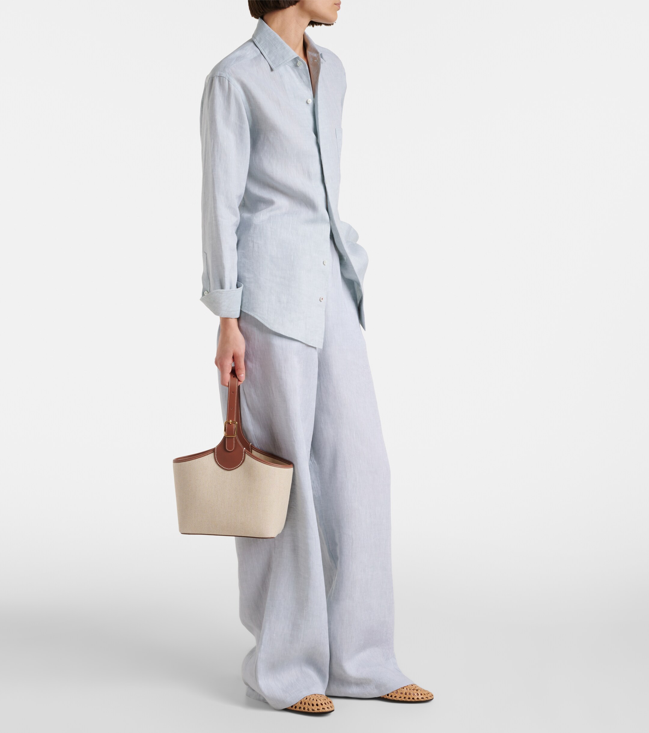 Loro Piana Bobbin canvas tote bag