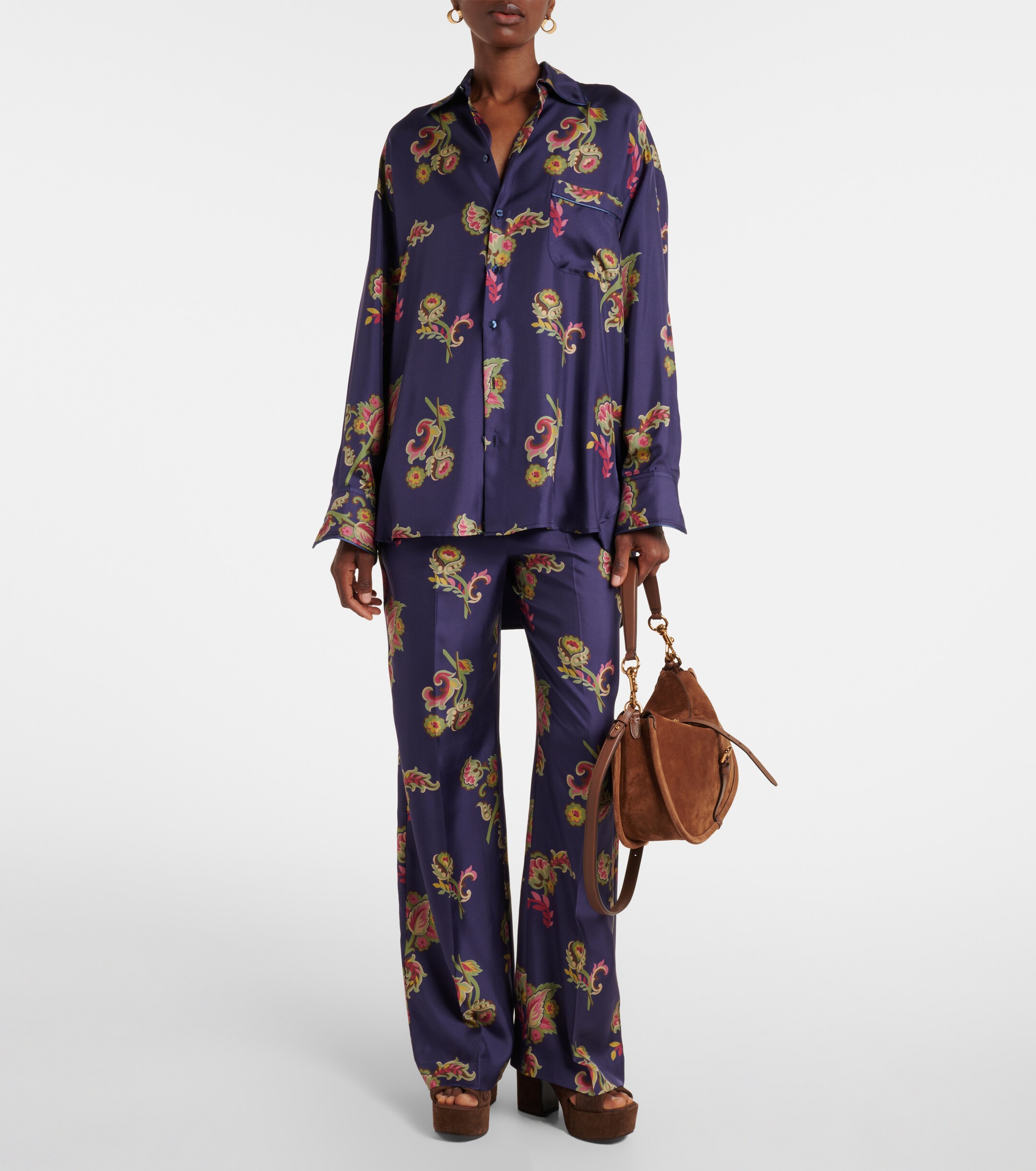 Etro Small suede shoulder bag