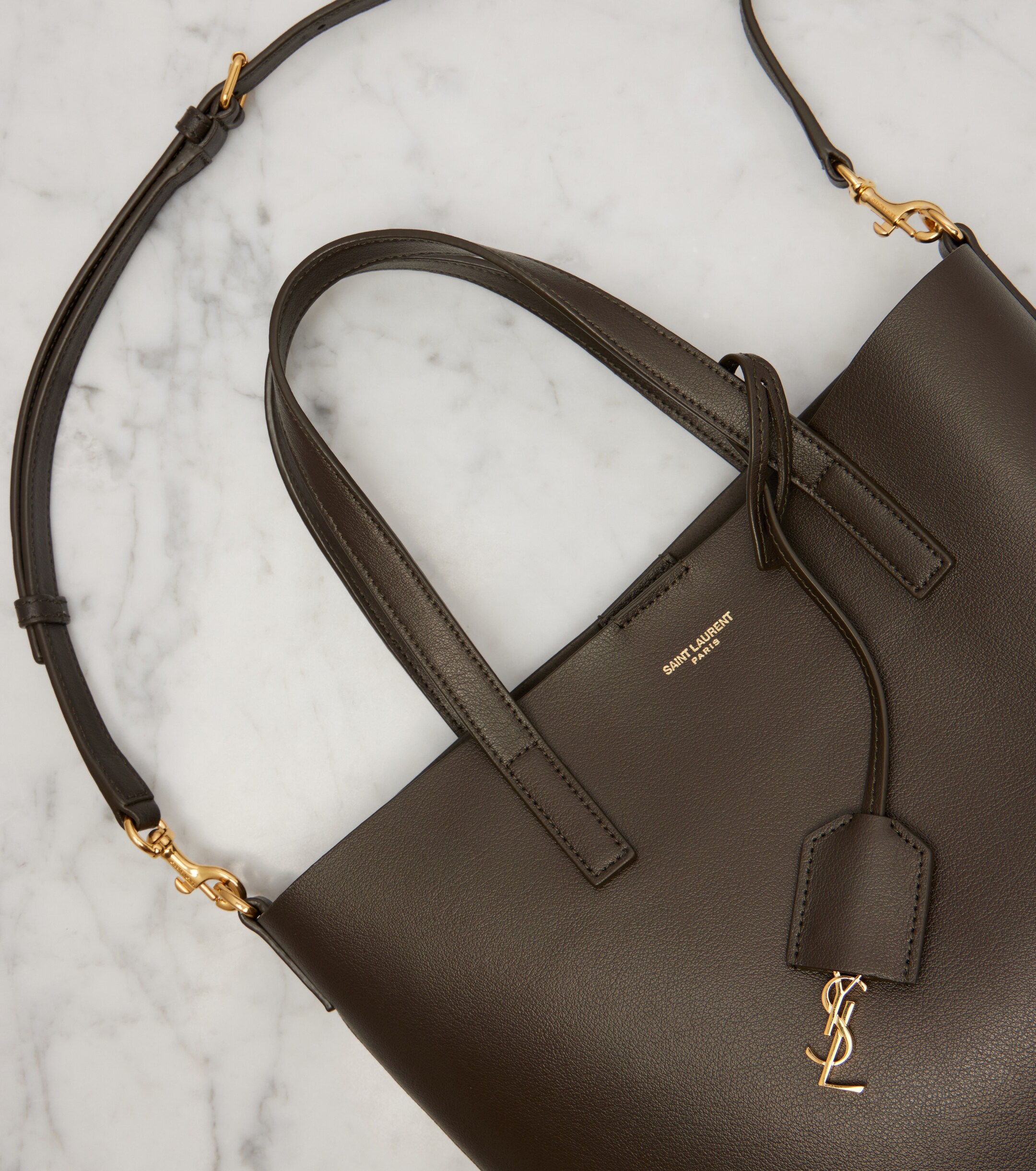 Saint Laurent Toy Shopping N/S leather tote bag