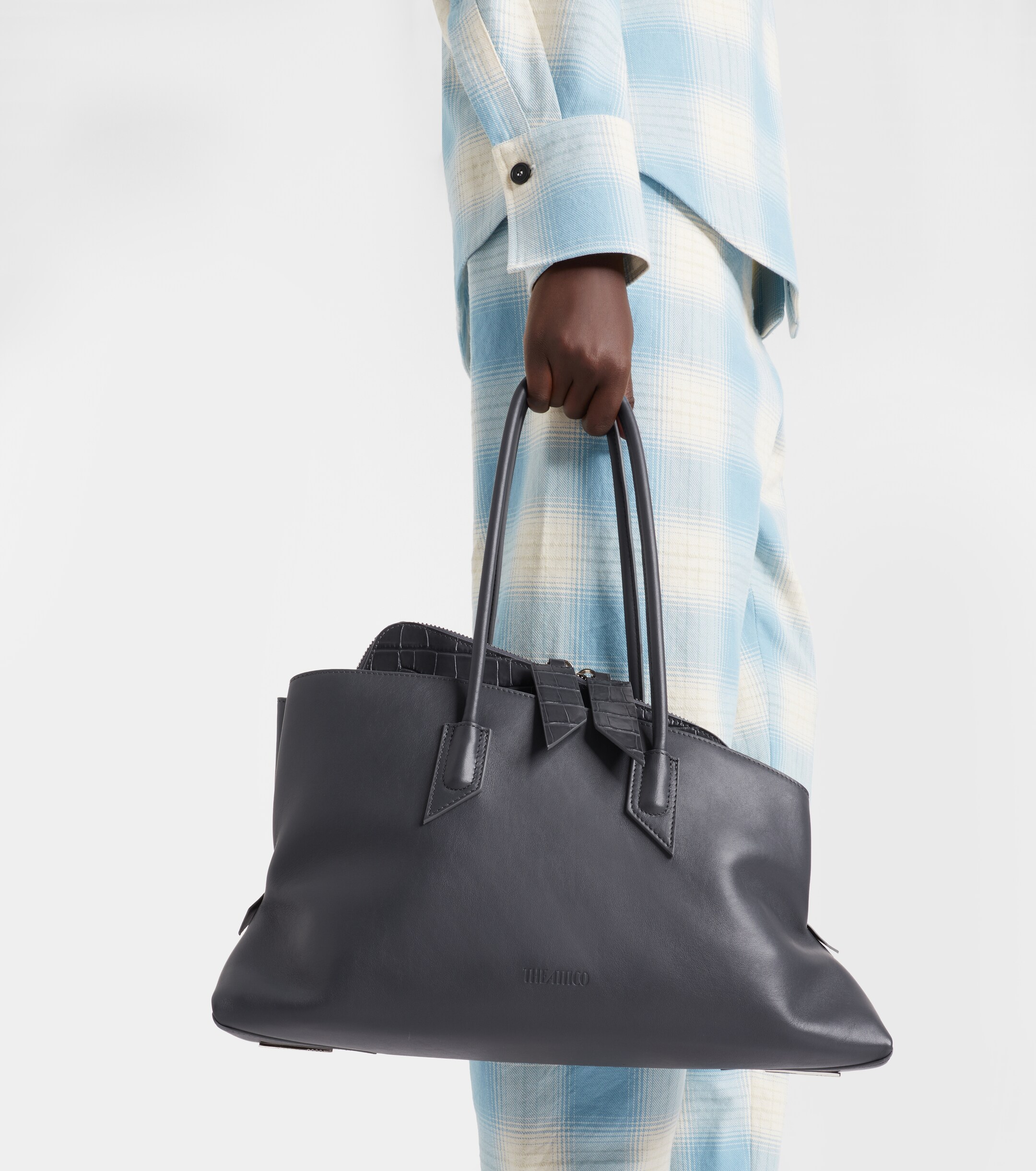 THE ATTICO La Passeggiata Medium leather tote bag