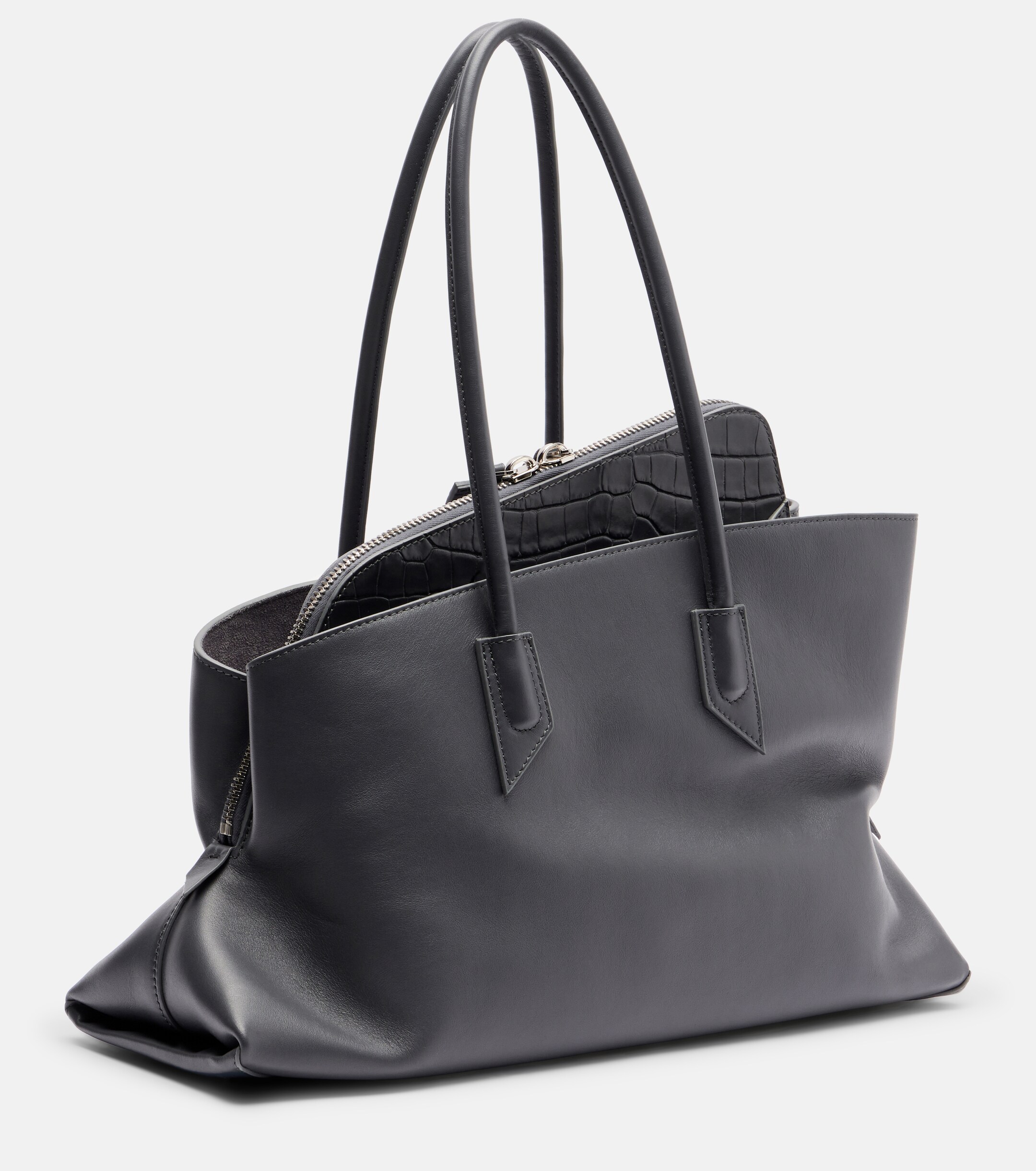 THE ATTICO La Passeggiata Medium leather tote bag