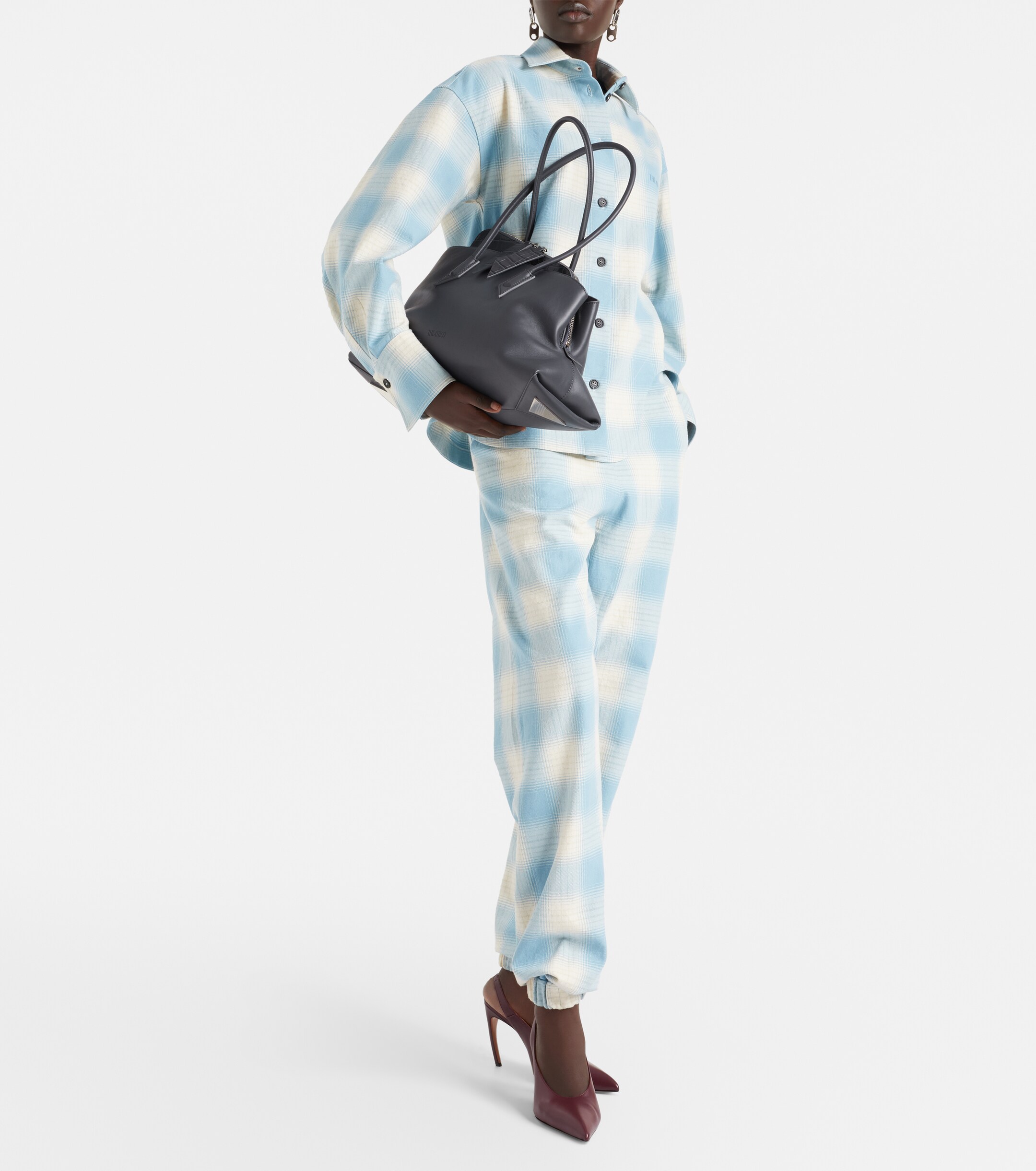 THE ATTICO La Passeggiata Medium leather tote bag