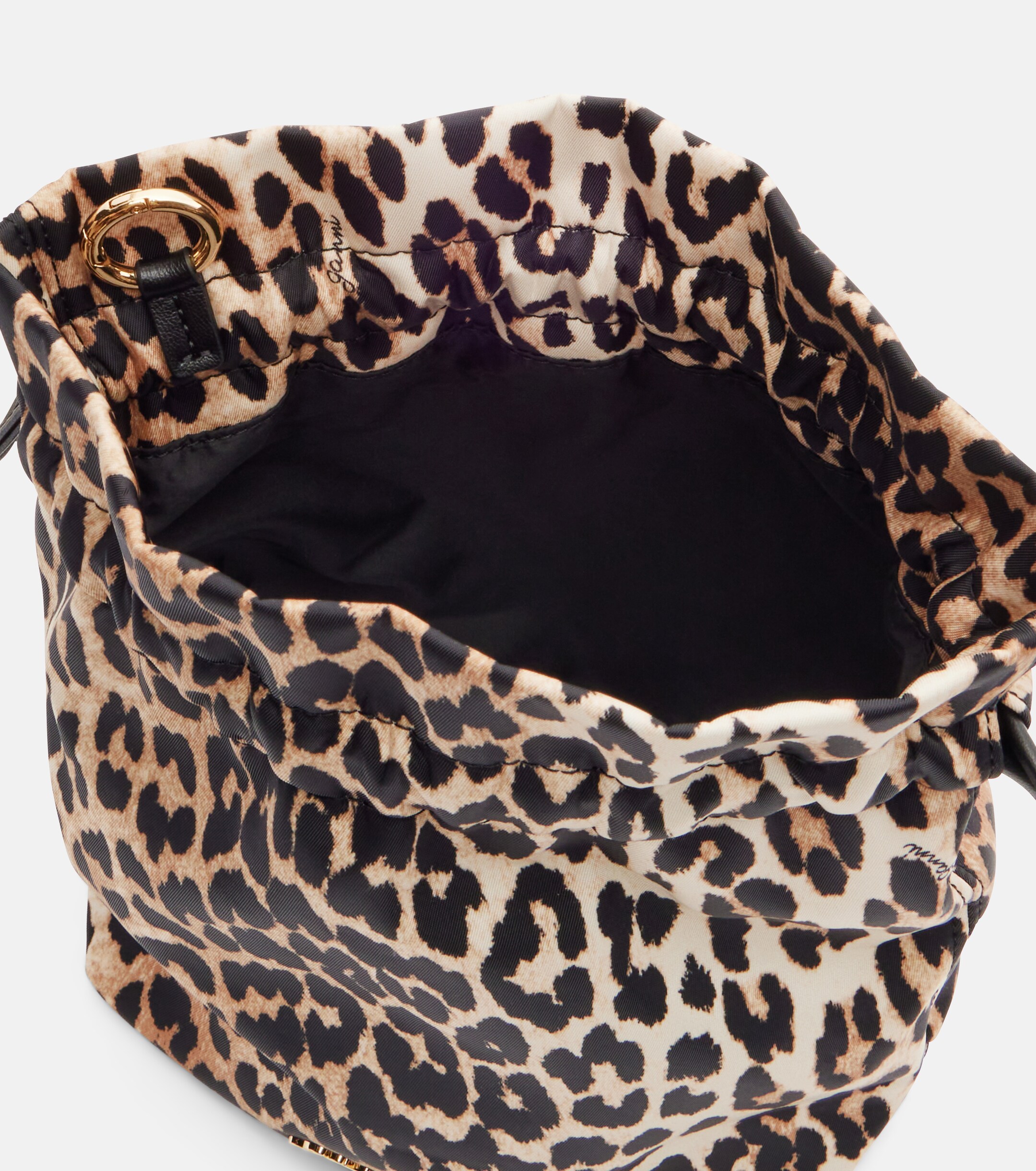GANNI Bou leopard-print pouch