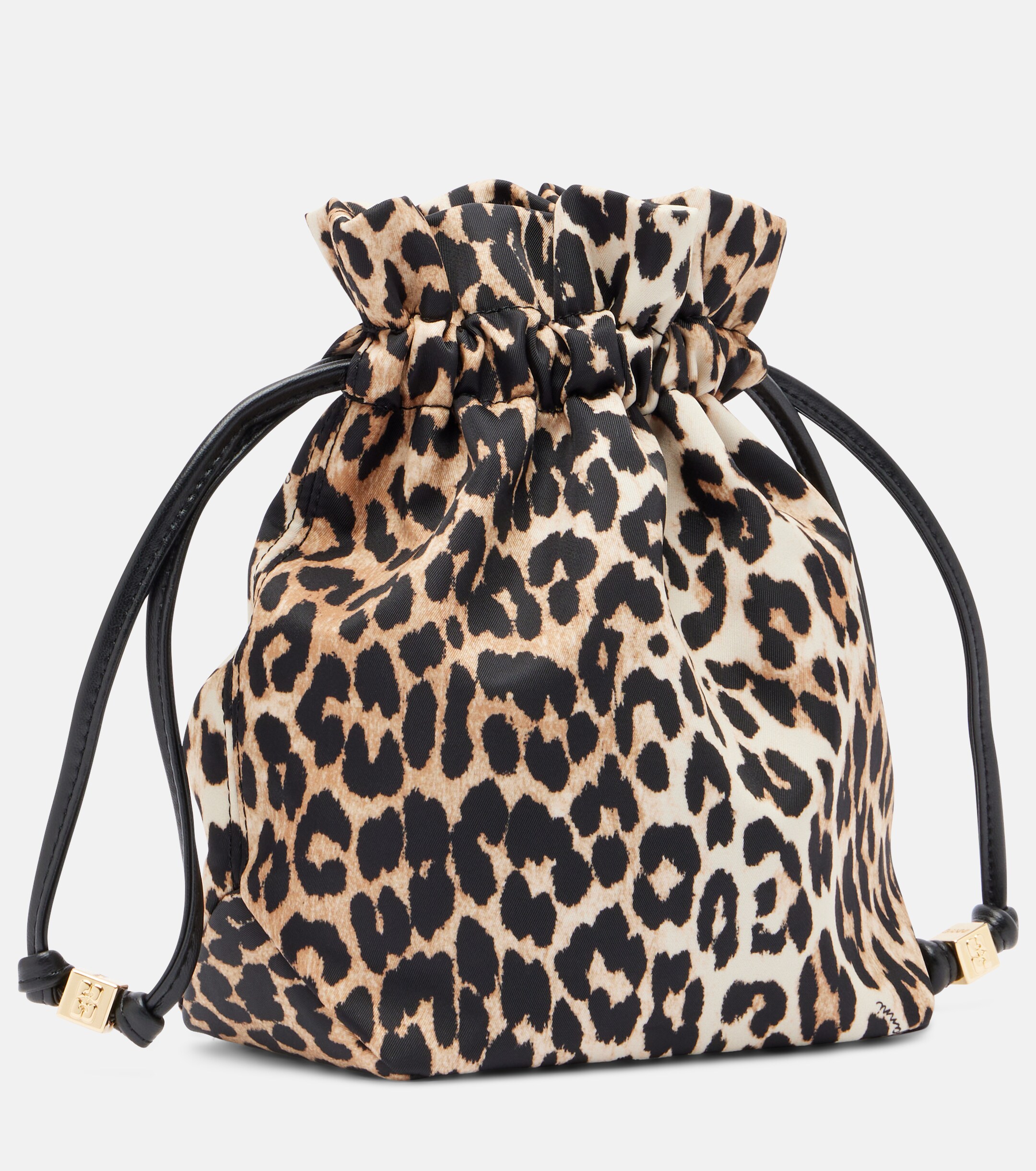 GANNI Bou leopard-print pouch
