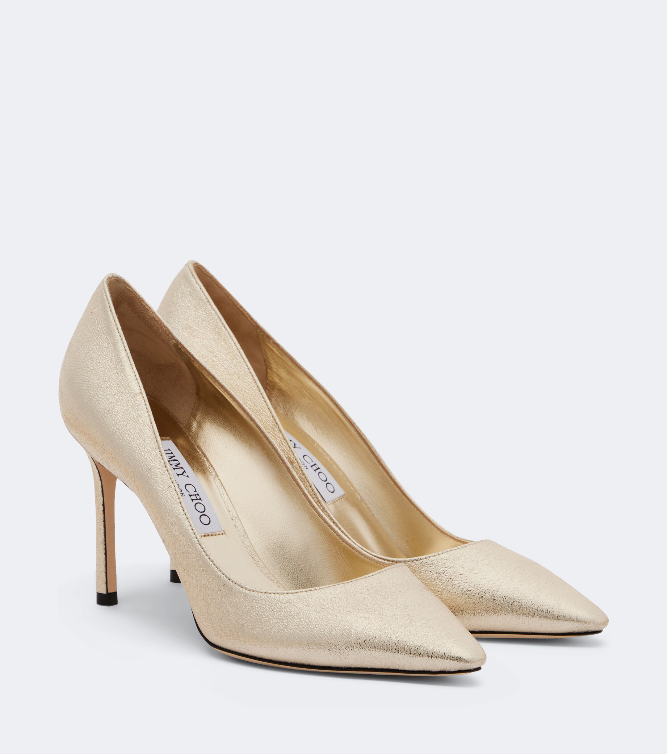 JIMMY CHOO Jimmy Choo Romy metallic leather pumps