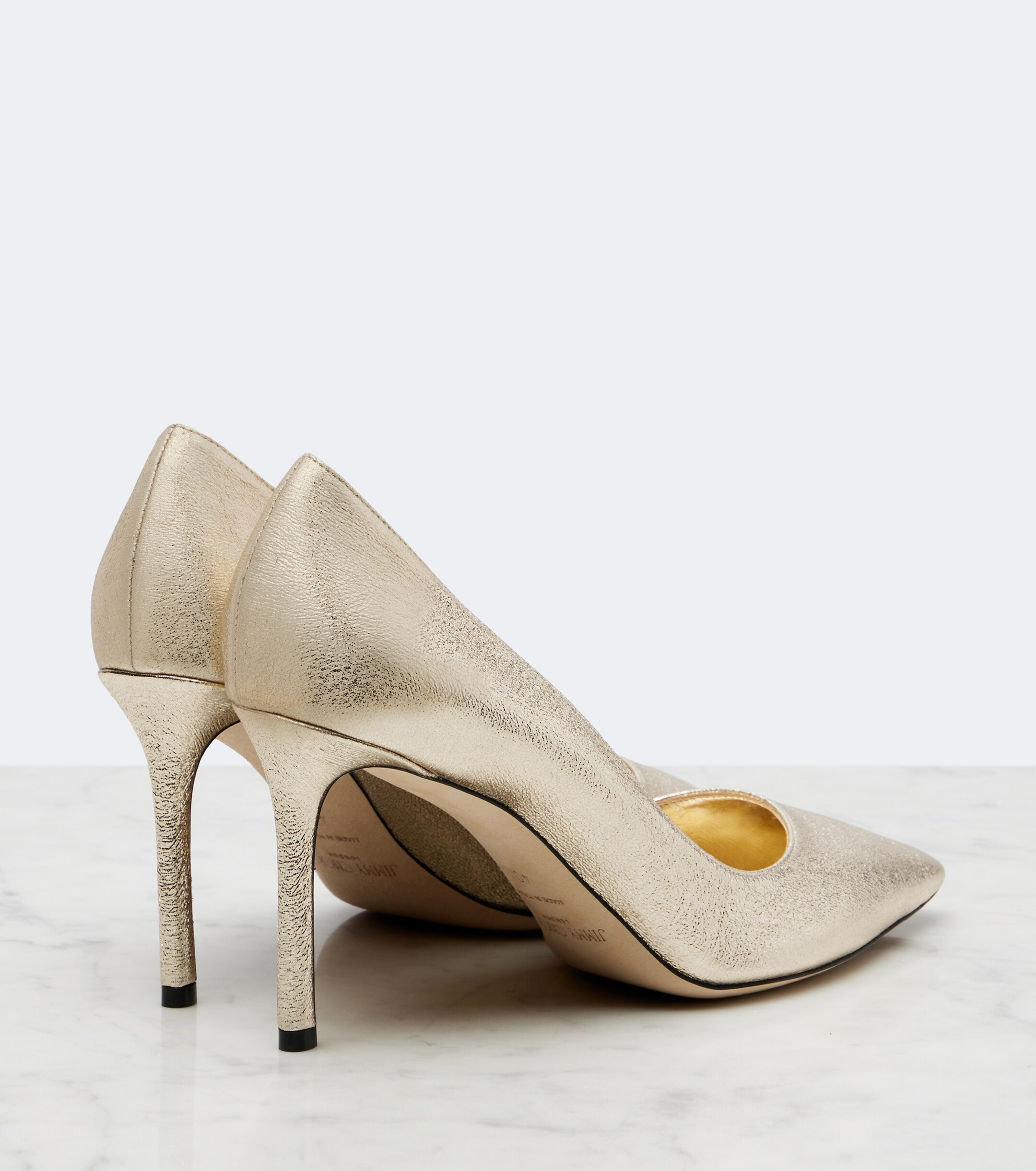 JIMMY CHOO Jimmy Choo Romy metallic leather pumps