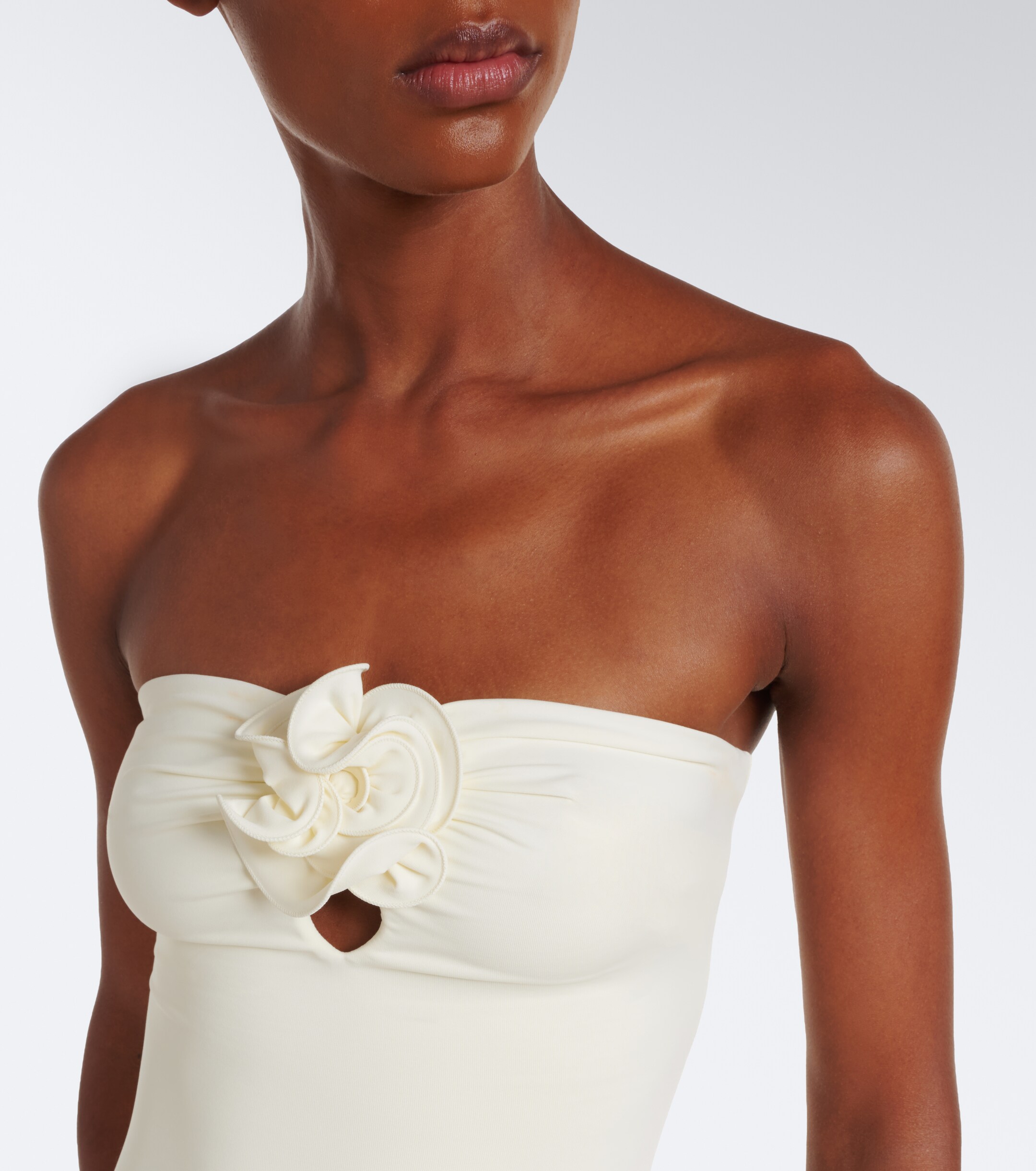 Magda Butrym Magda Butrym Floral-appliqué gathered swimsuit
