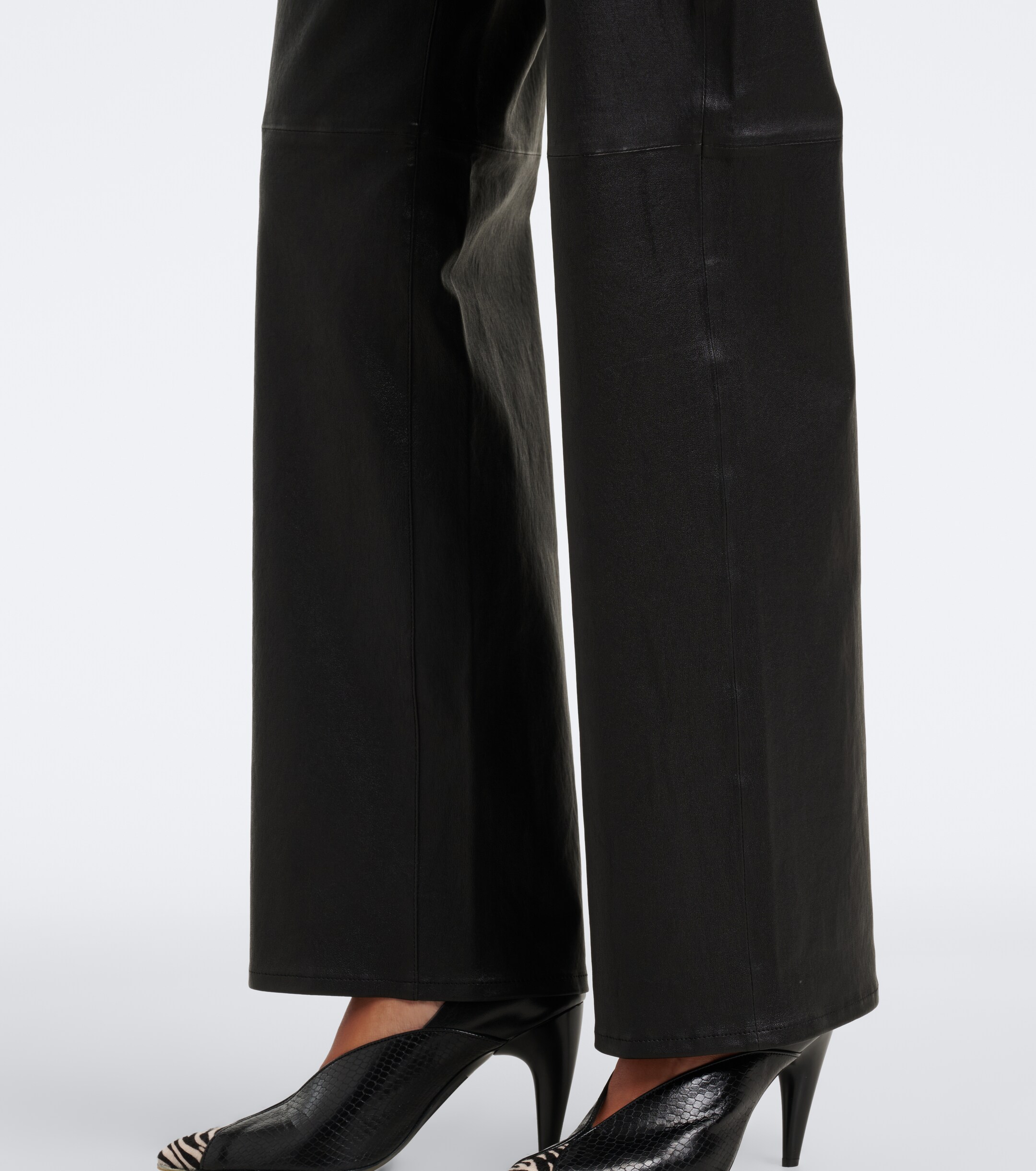 7 For All Mankind 7 For All Mankind Stovepipe leather straight pants