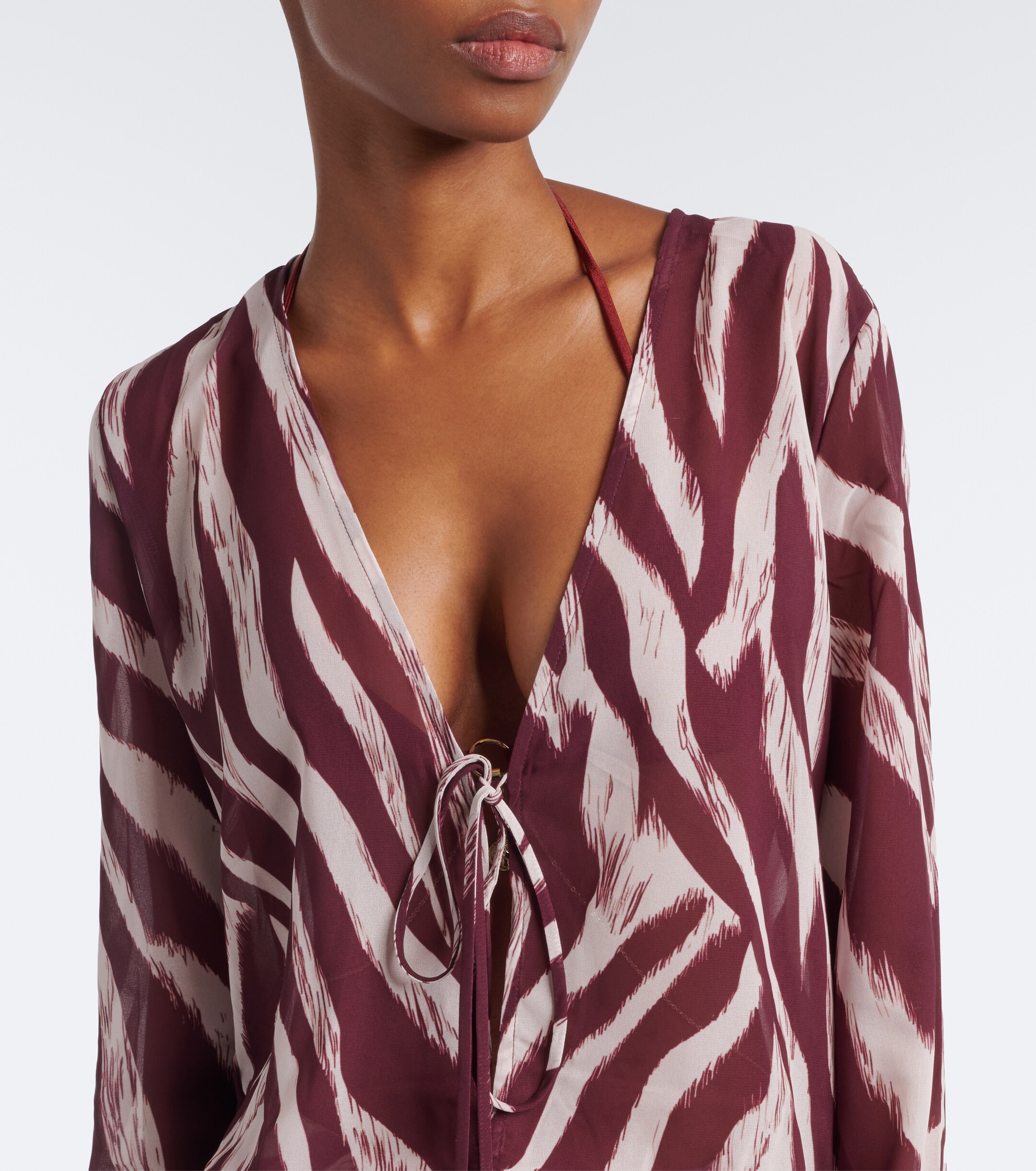 Bananhot Bananhot Nema zebra-print maxi dress