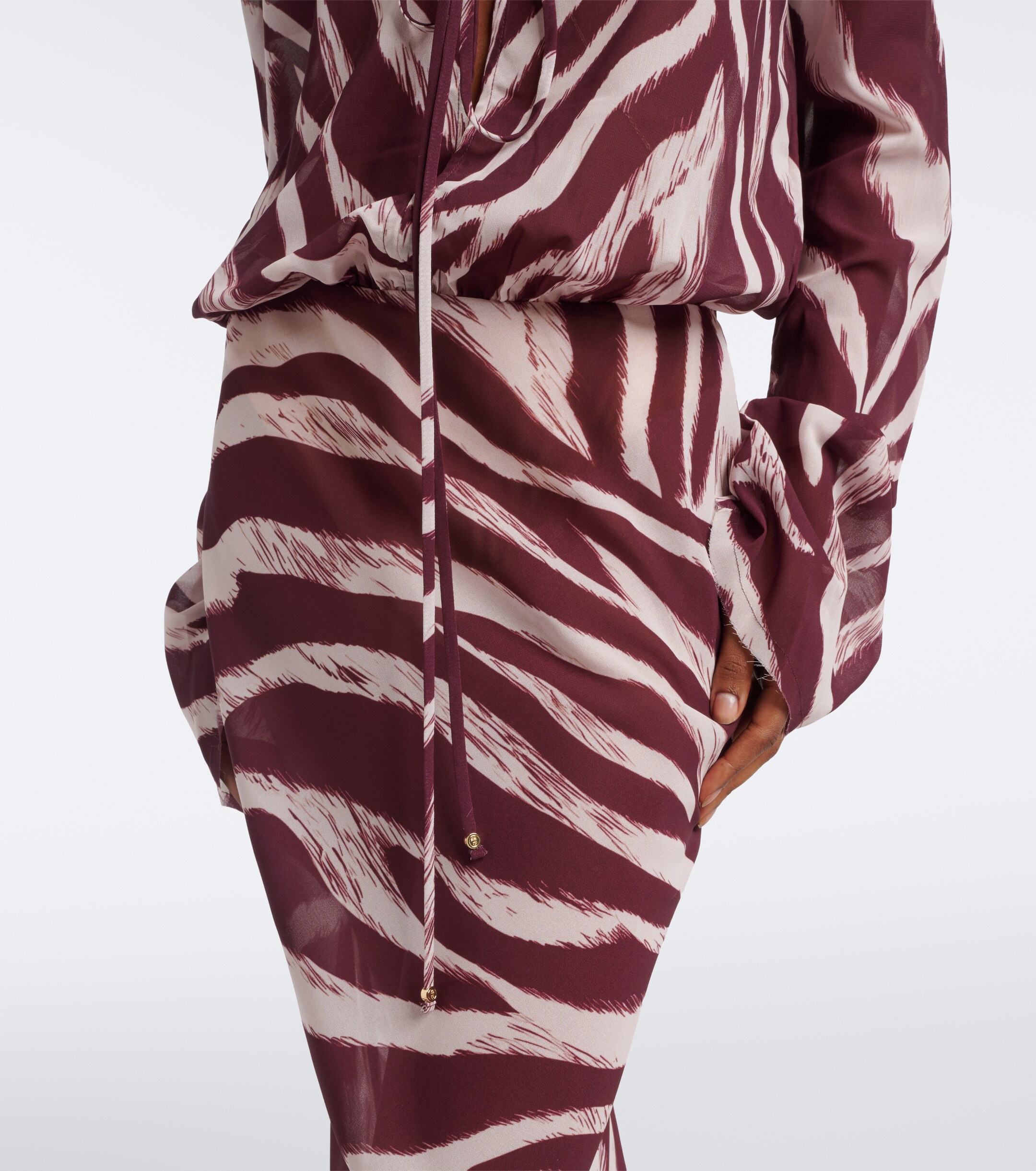 Bananhot Bananhot Nema zebra-print maxi dress