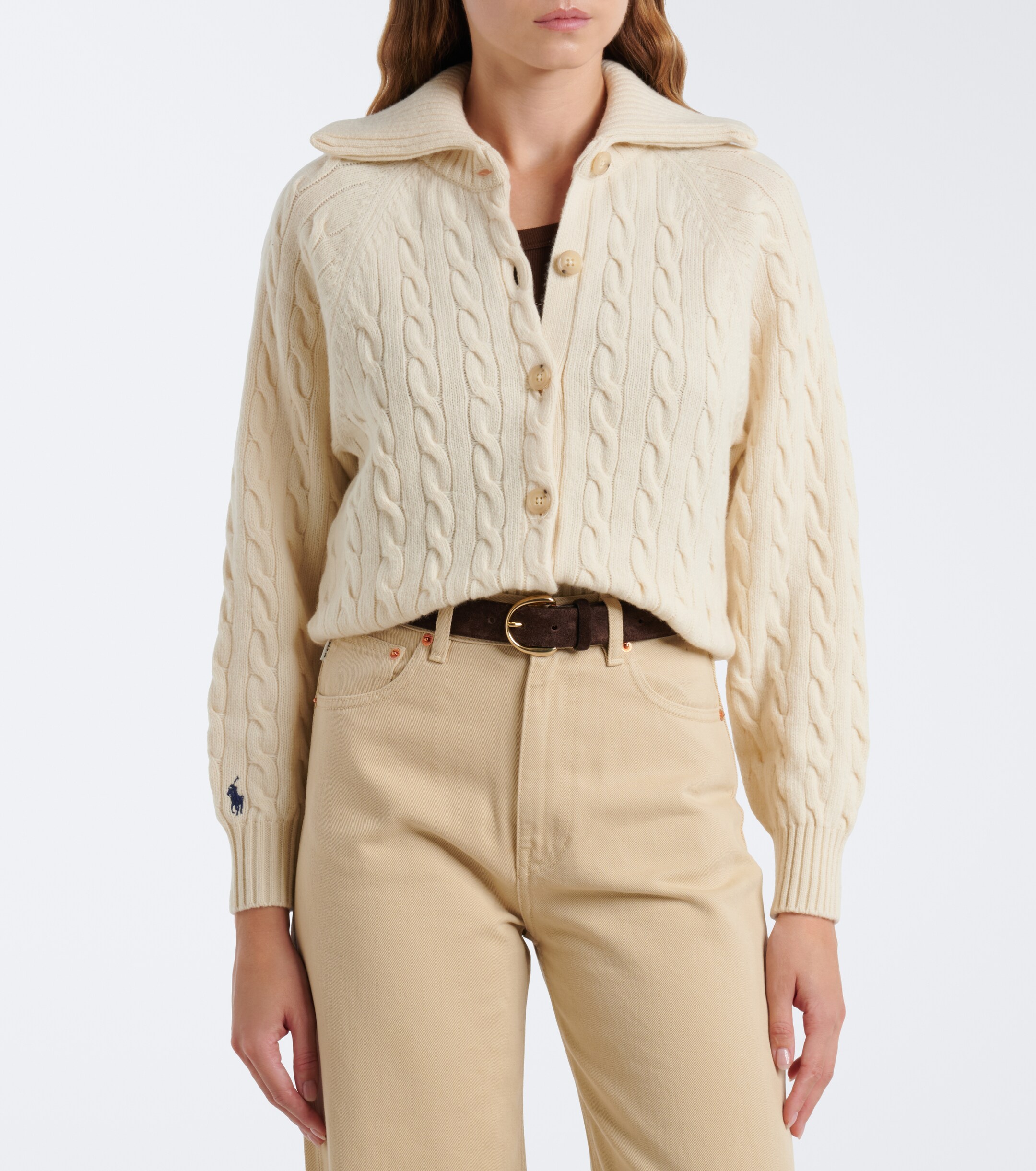 Polo Ralph Lauren Polo Ralph Lauren Cable-knit wool and cashmere cardigan