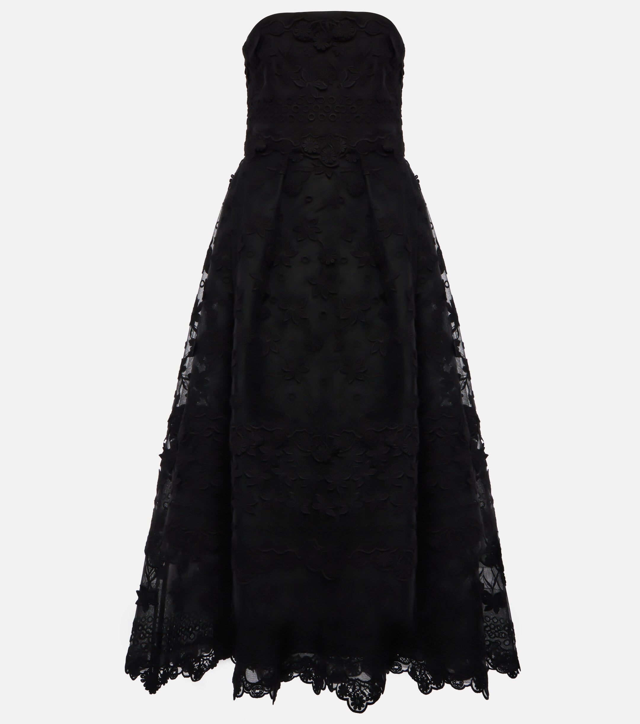 Elie Saab Strapless embroidered tulle gown thumbnail