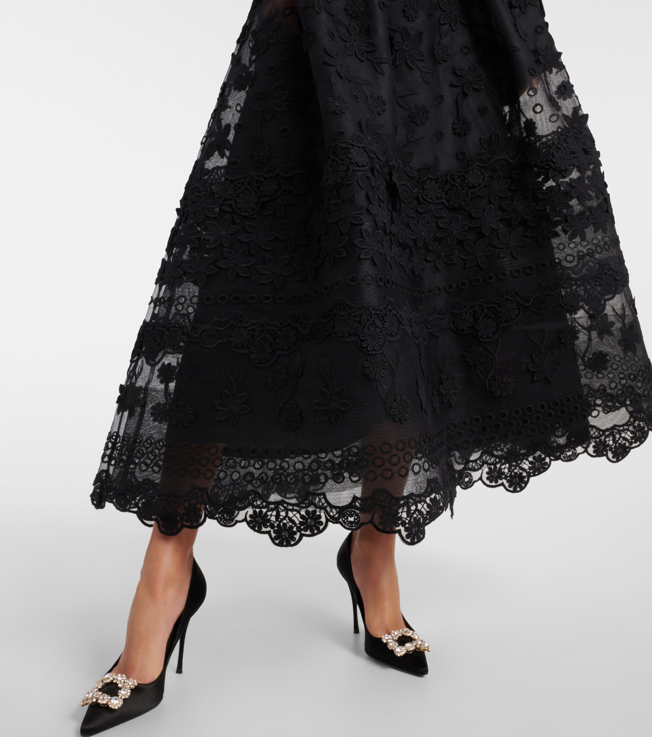 Elie Saab Strapless embroidered tulle gown thumbnail