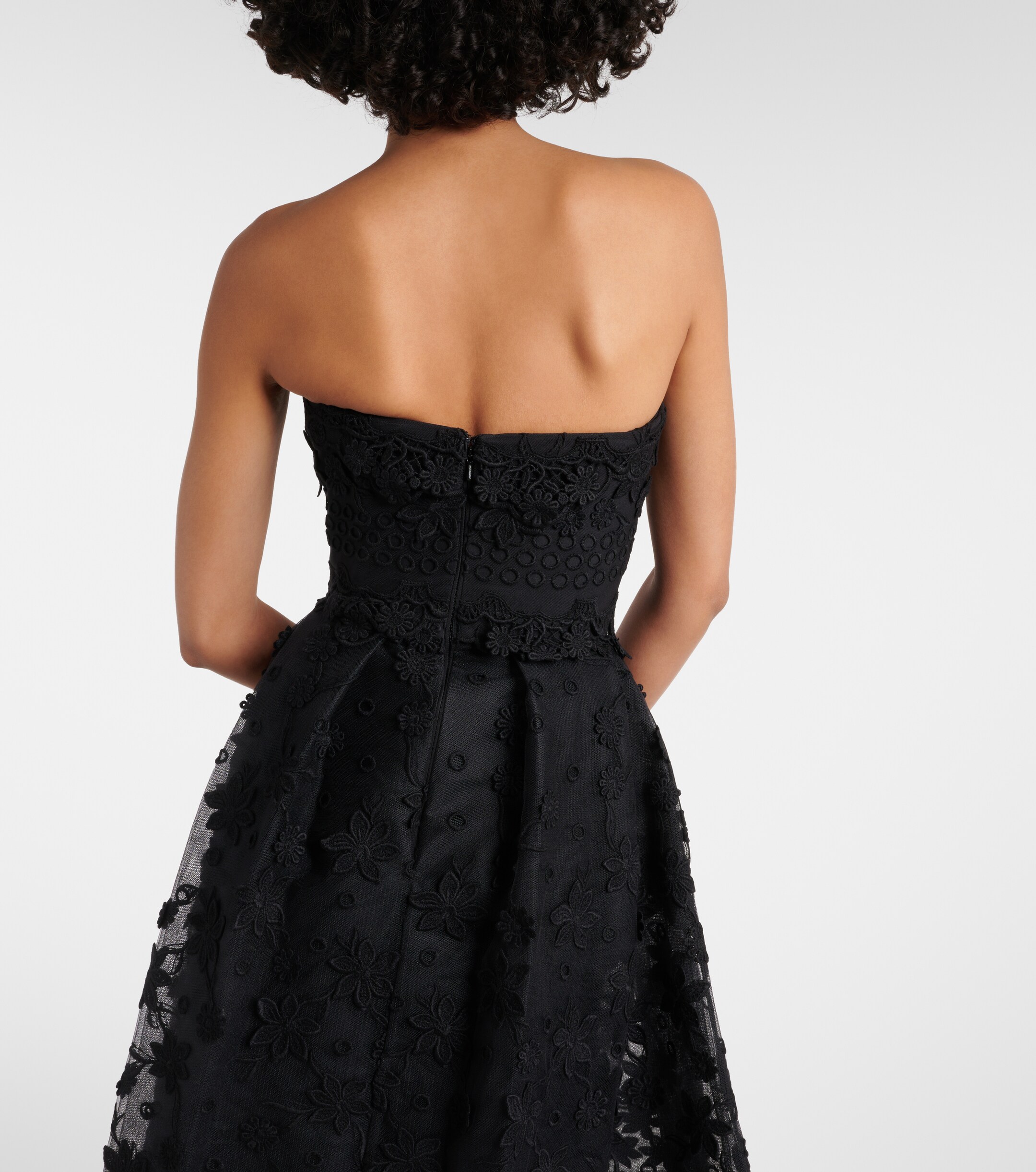 Elie Saab Strapless embroidered tulle gown thumbnail
