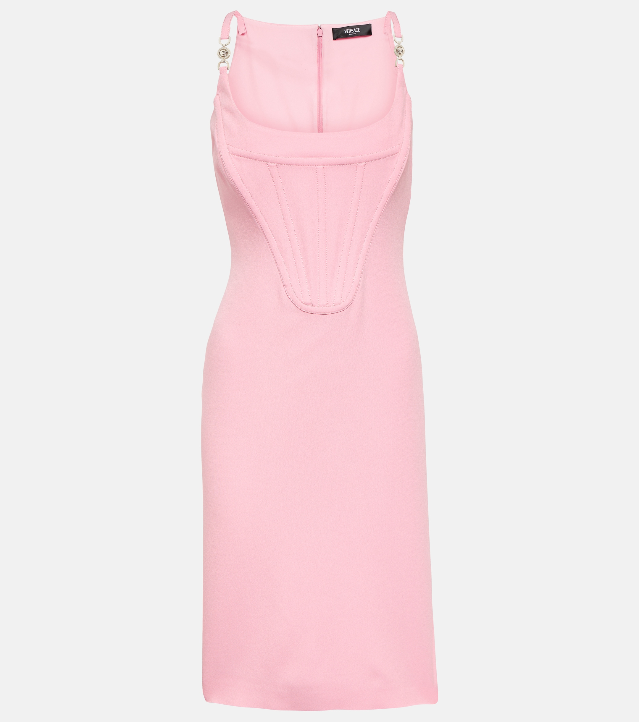 Versace Corset crêpe midi dress