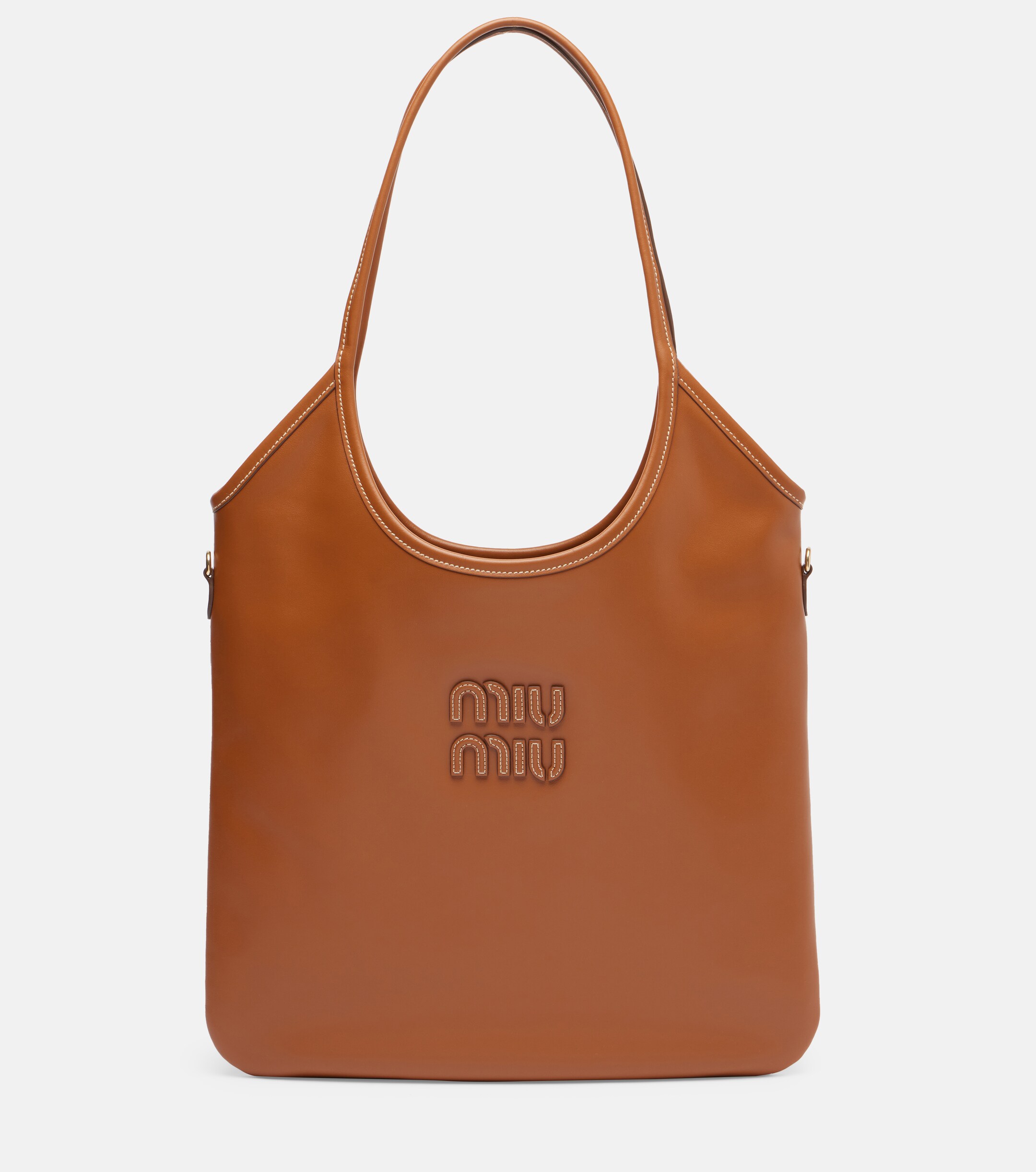 Miu Miu Ivy leather shopper