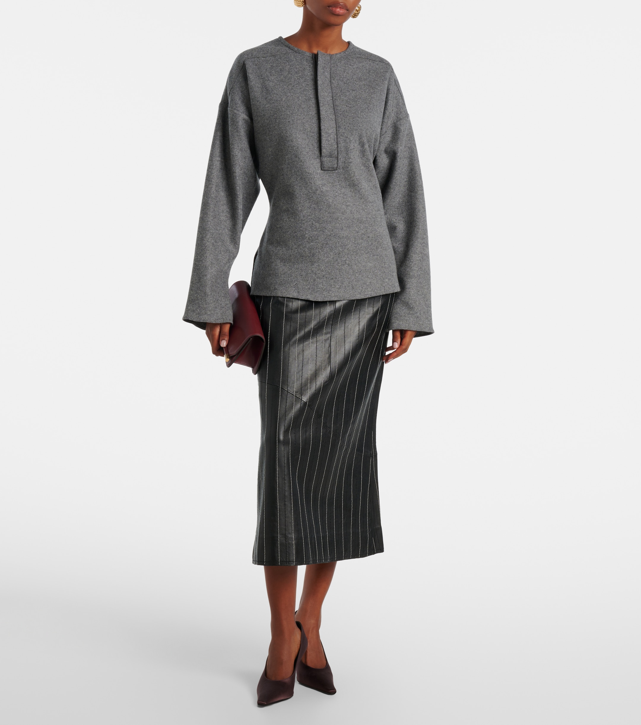 Victoria Beckham Victoria Beckham Wool and cashmere Henley shirt