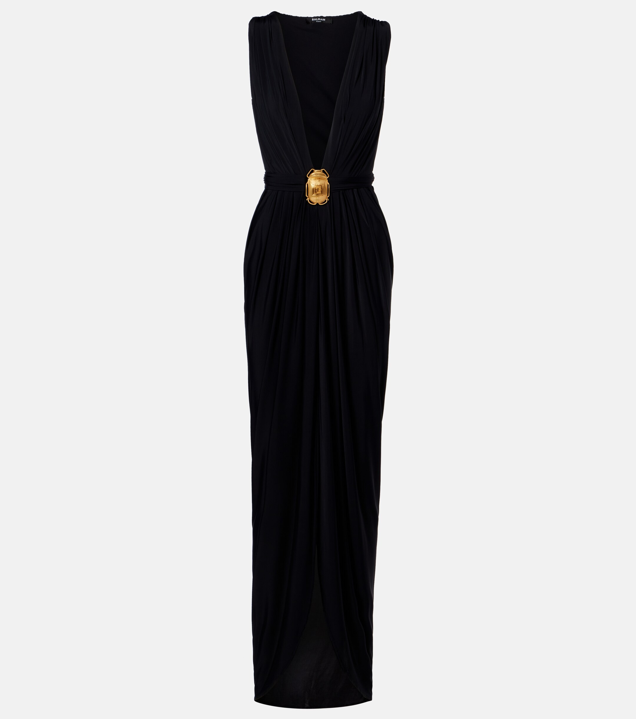 Balmain Balmain Embellished jersey maxi dress