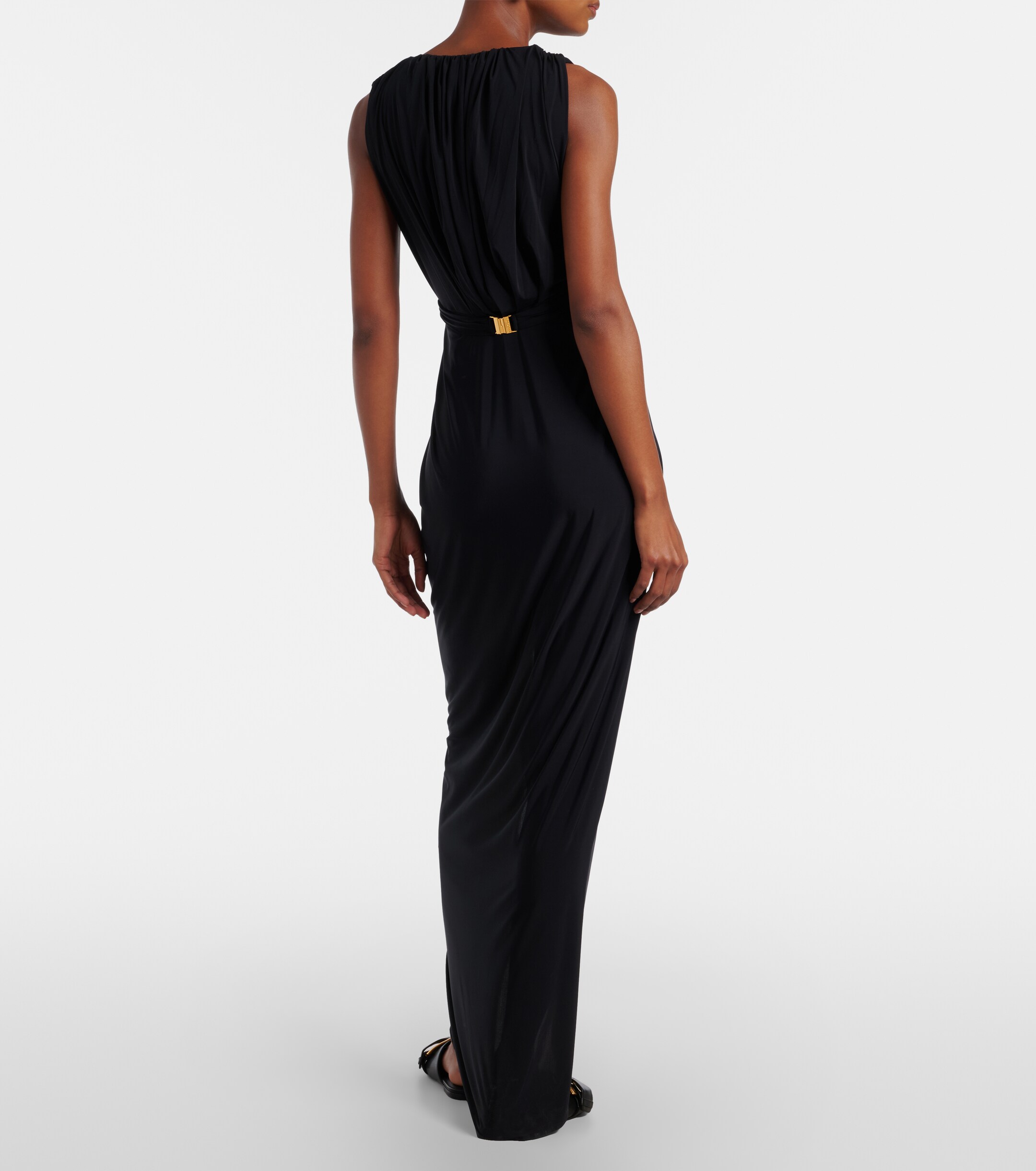 Balmain Balmain Embellished jersey maxi dress