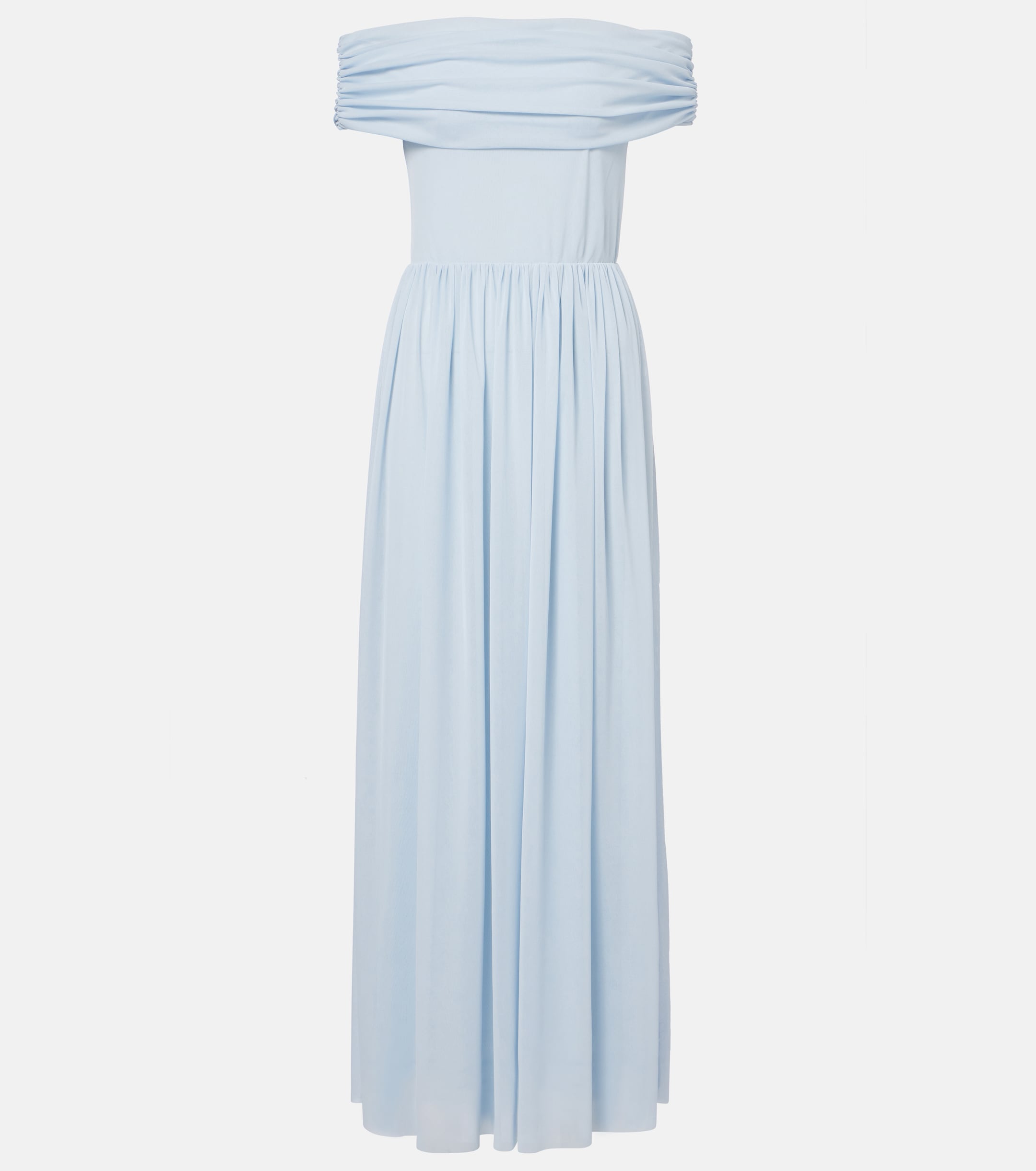 Rotate Draped off-shoulder maxi dress