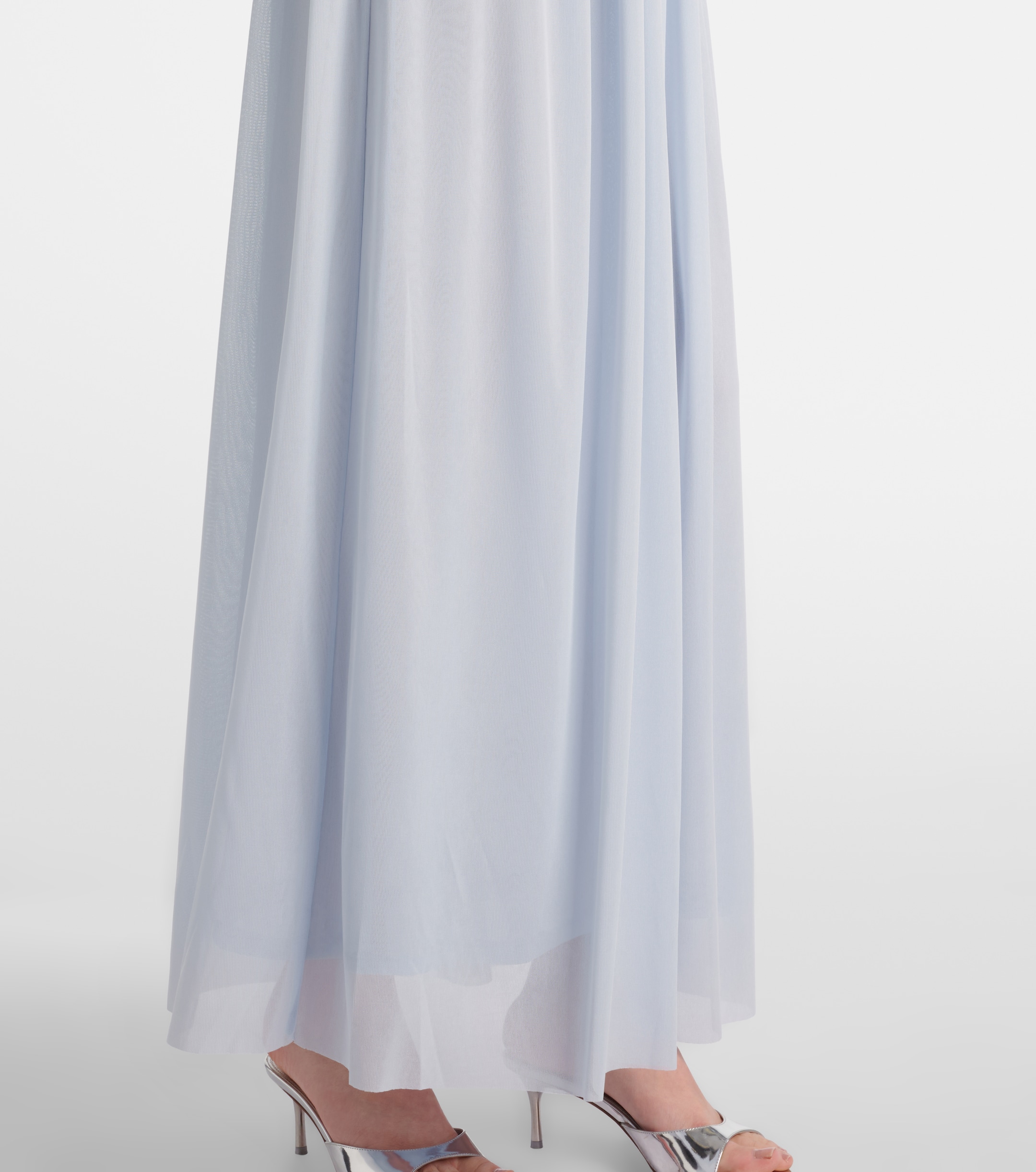 Rotate Draped off-shoulder maxi dress