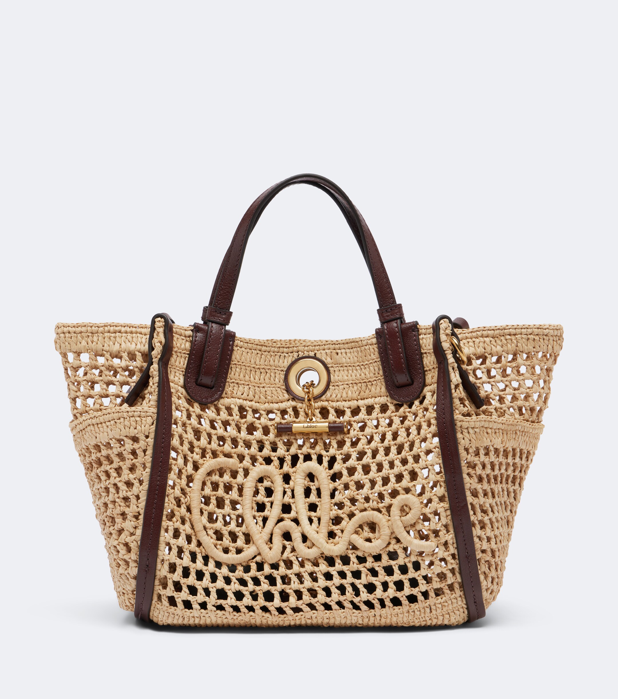 Chloé Chloé Iconic Small raffia tote bag