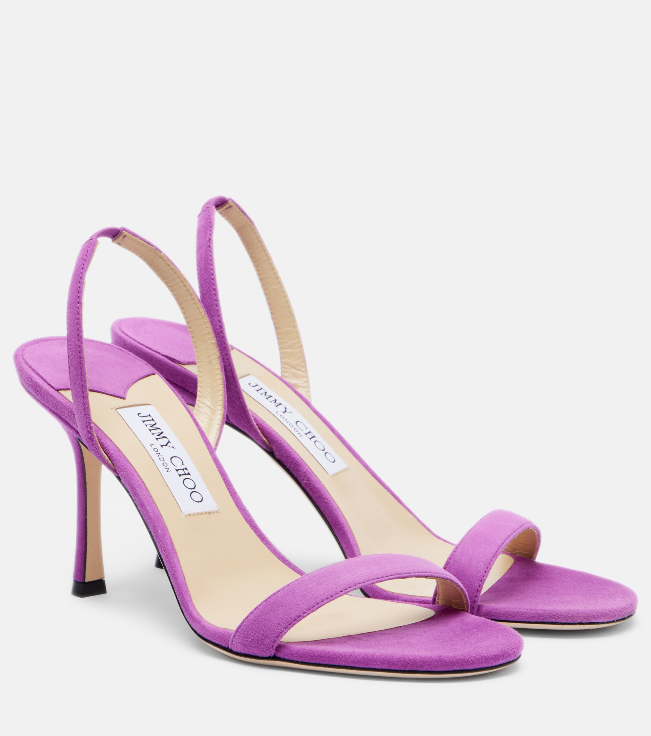 JIMMY CHOO Jimmy Choo Jenn suede slingback sandals