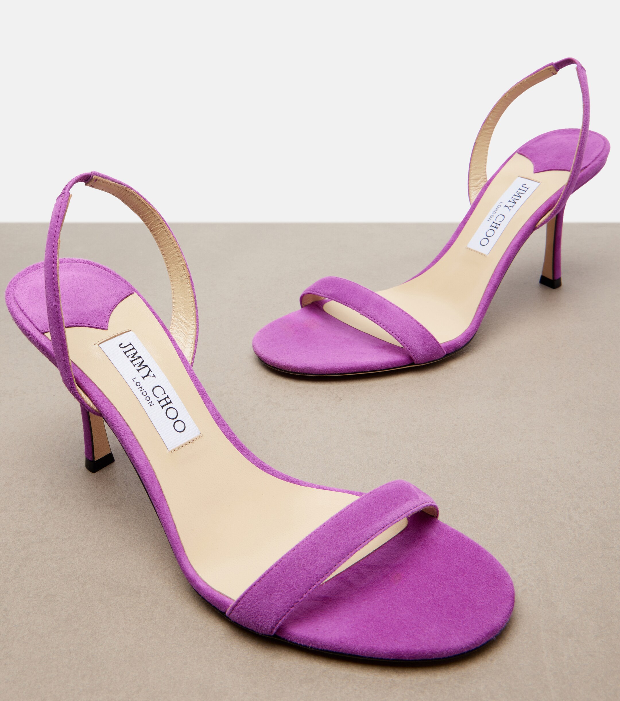 JIMMY CHOO Jimmy Choo Jenn suede slingback sandals