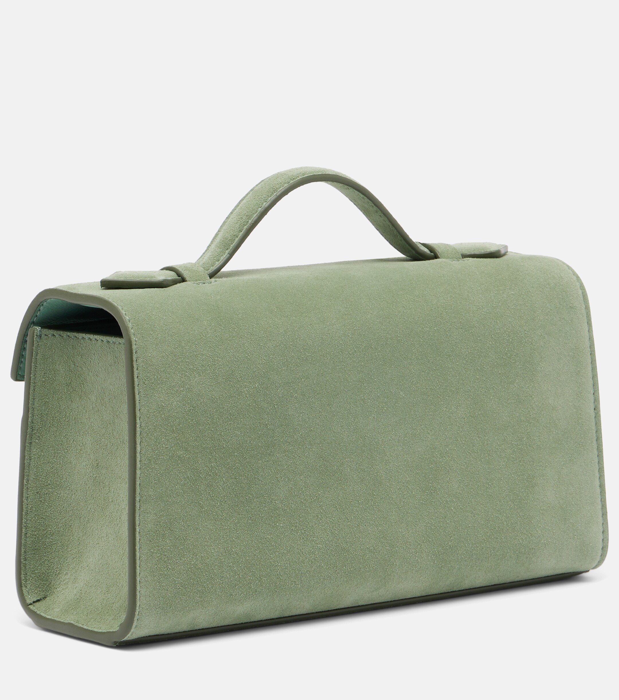 Savette Symmetry Pochette Small suede top-handle bag thumbnail