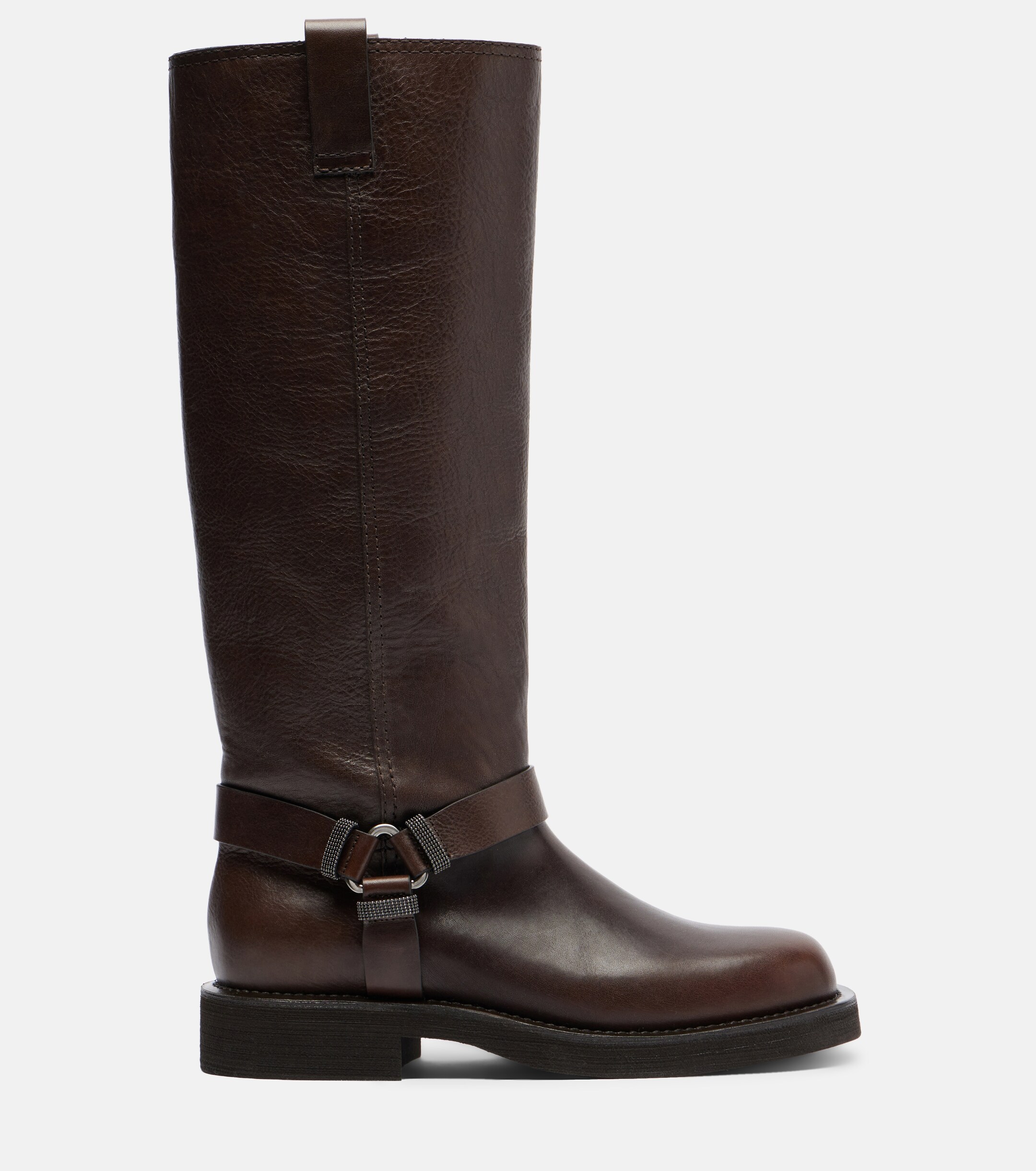 Brunello Cucinelli Brunello Cucinelli Monili leather knee-high boots