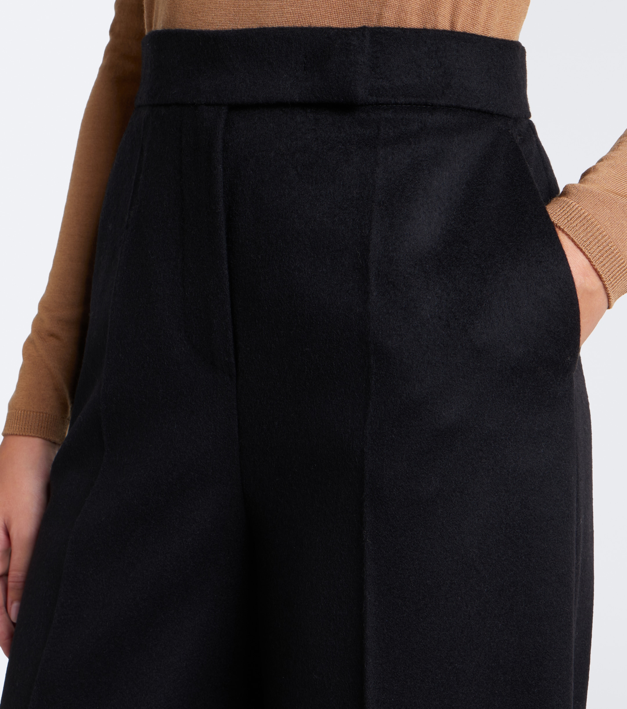 Max Mara Max Mara Camel hair wide-leg pants