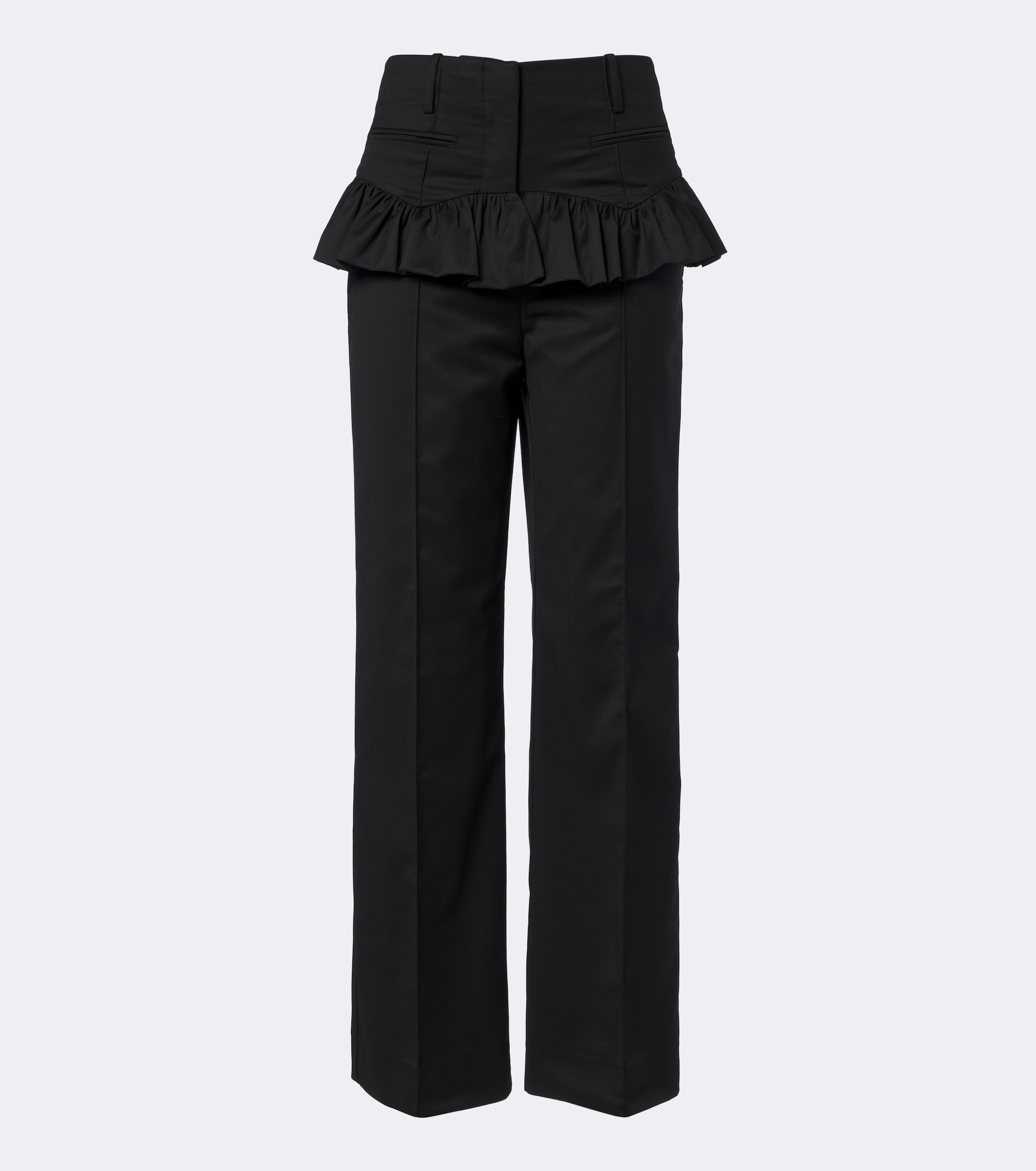 GANNI Ganni Ruffled straight pants