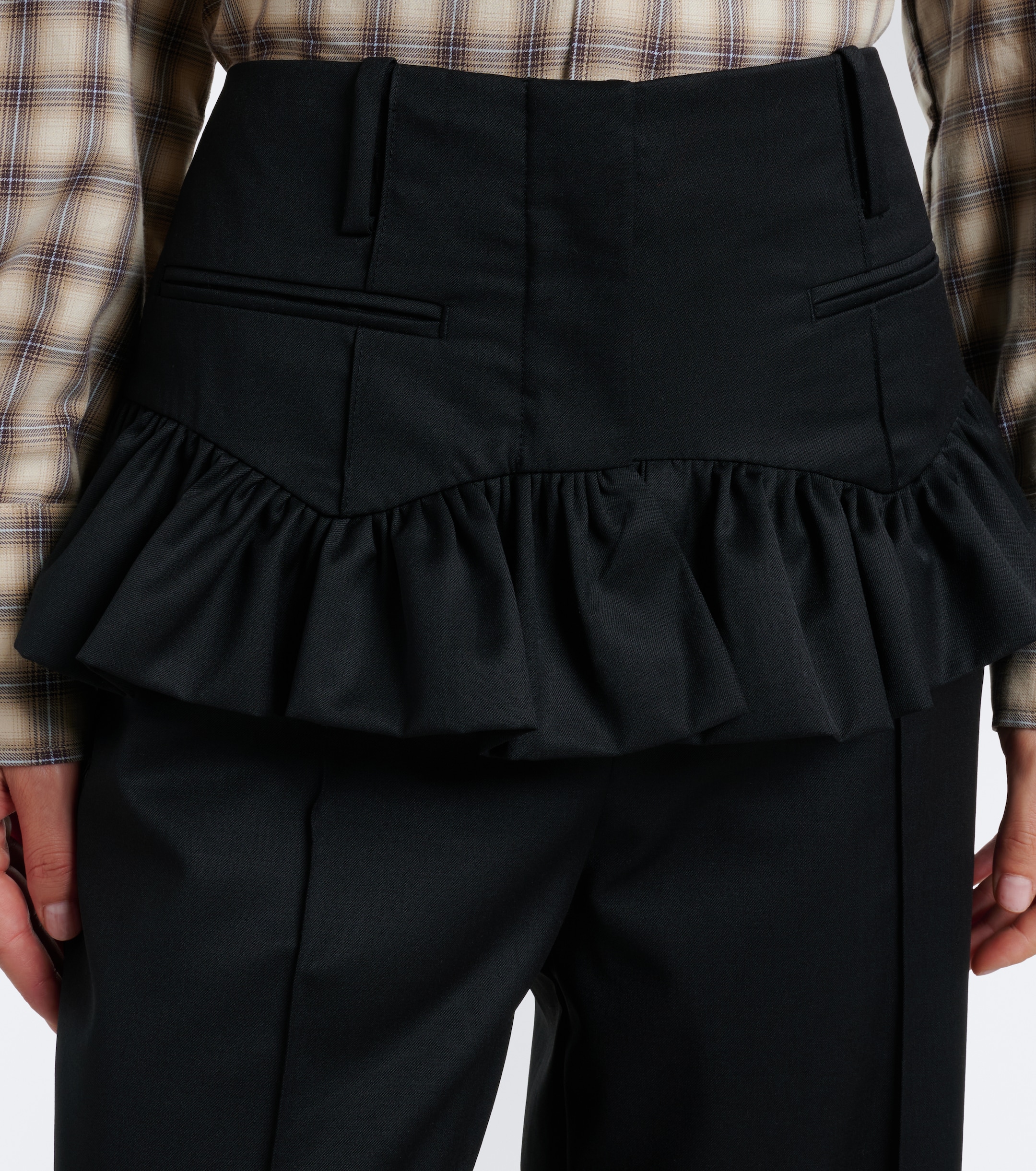 GANNI Ganni Ruffled straight pants