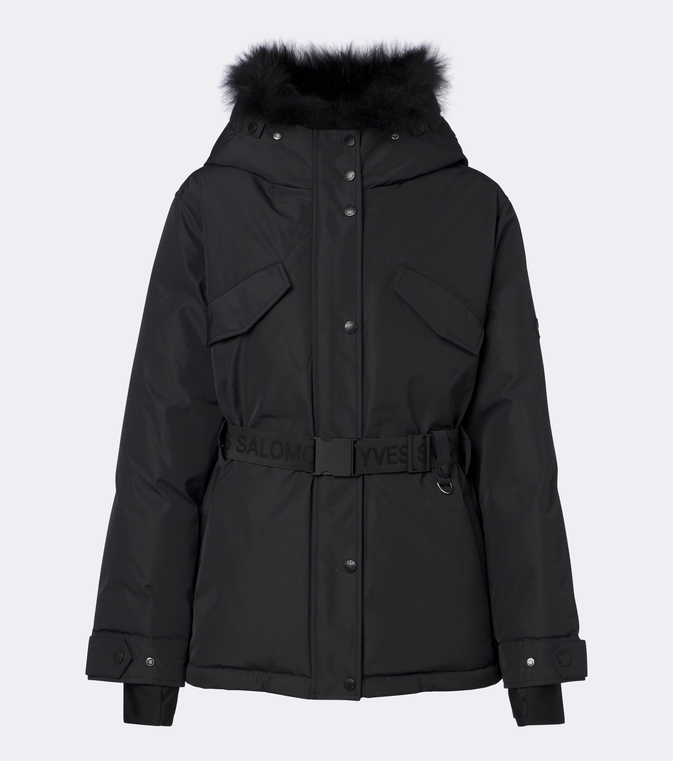 Yves Salomon Yves Salomon Belted shearling-trimmed ski jacket