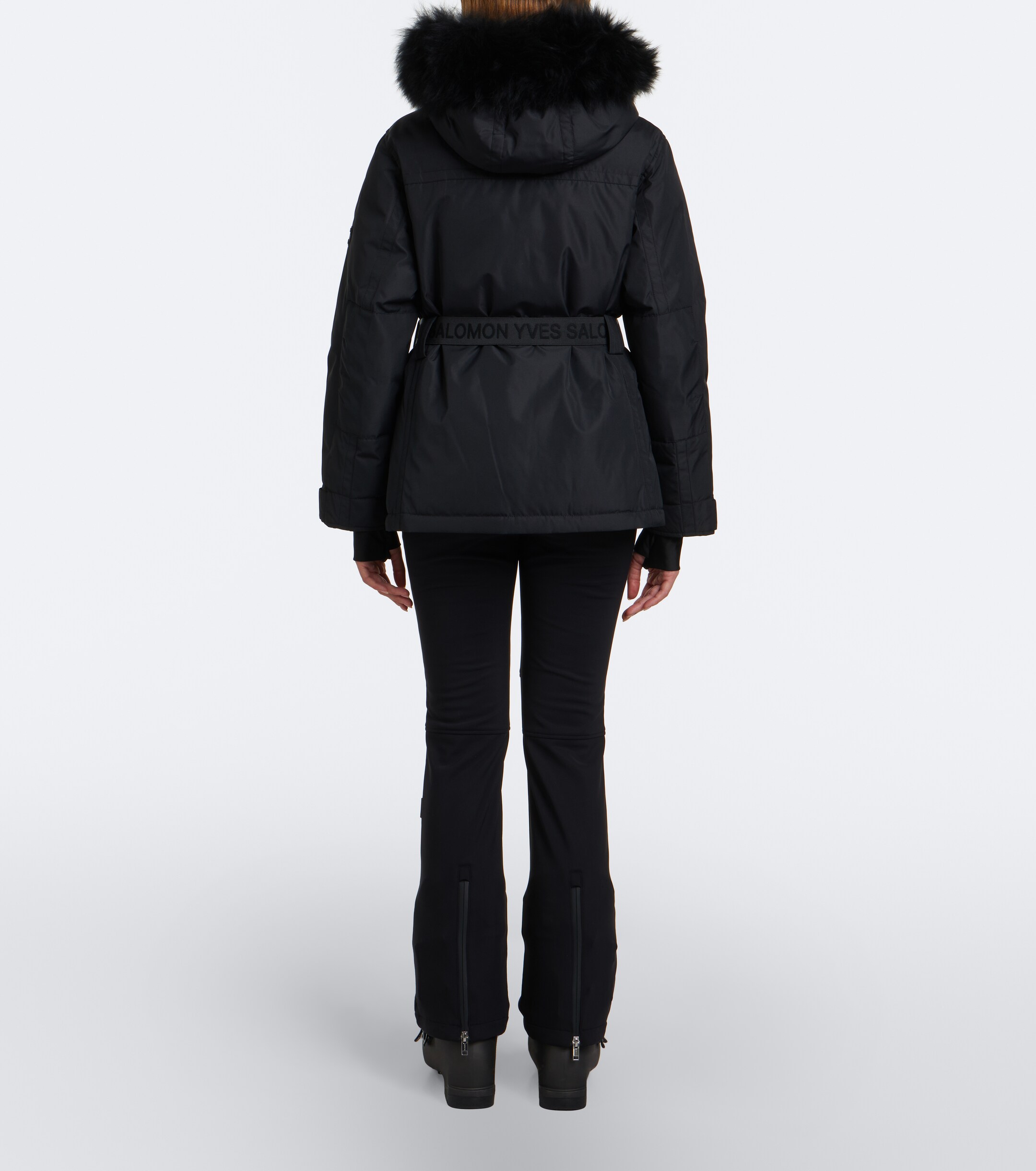 Yves Salomon Yves Salomon Belted shearling-trimmed ski jacket