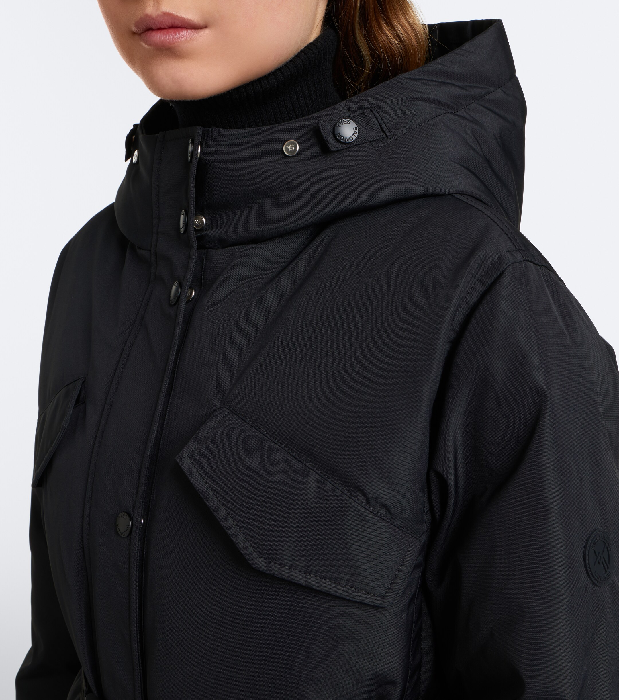 Yves Salomon Yves Salomon Belted shearling-trimmed ski jacket