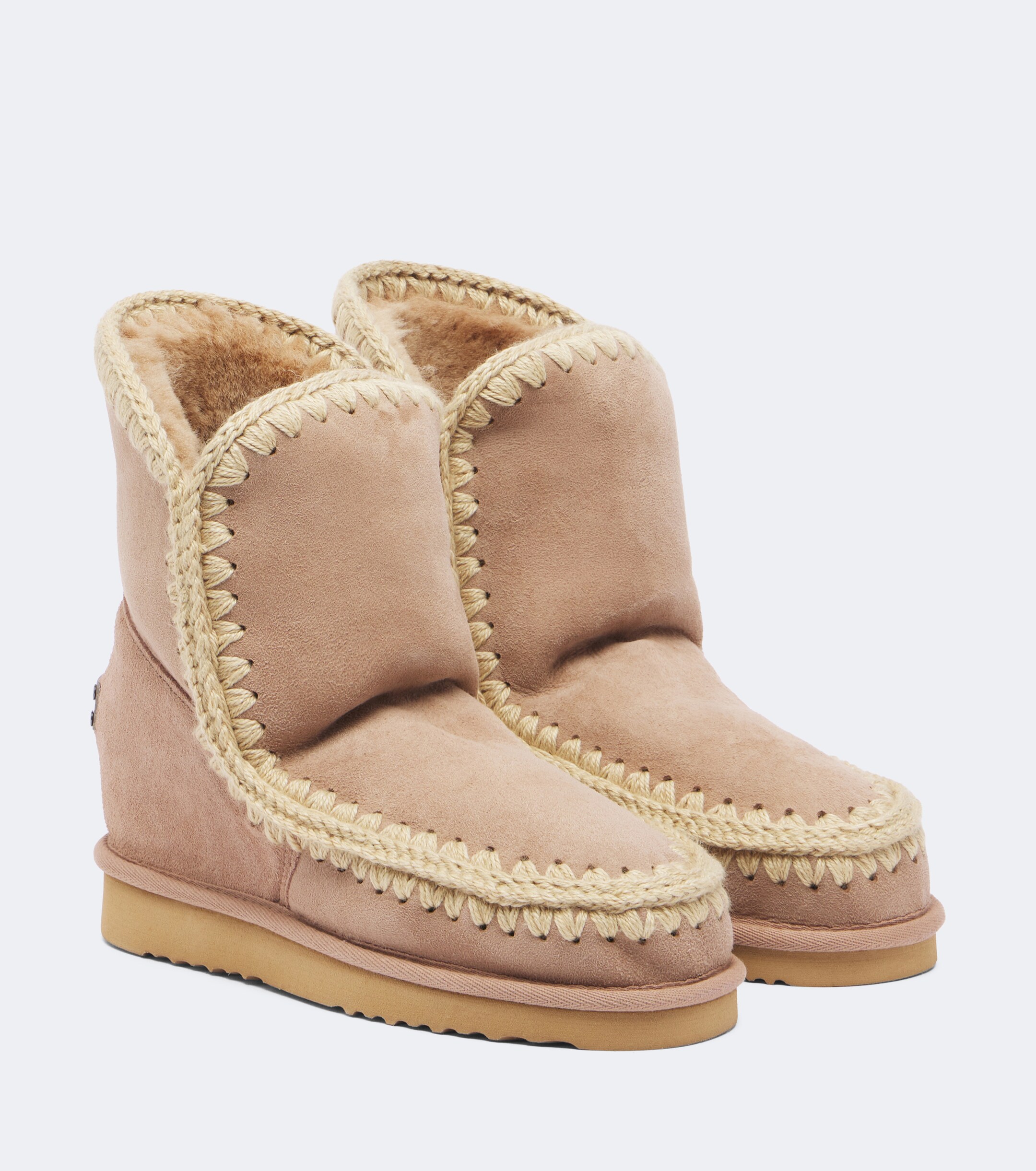 MOU Mou Inner Wedge shearling-lined suede ankle boots