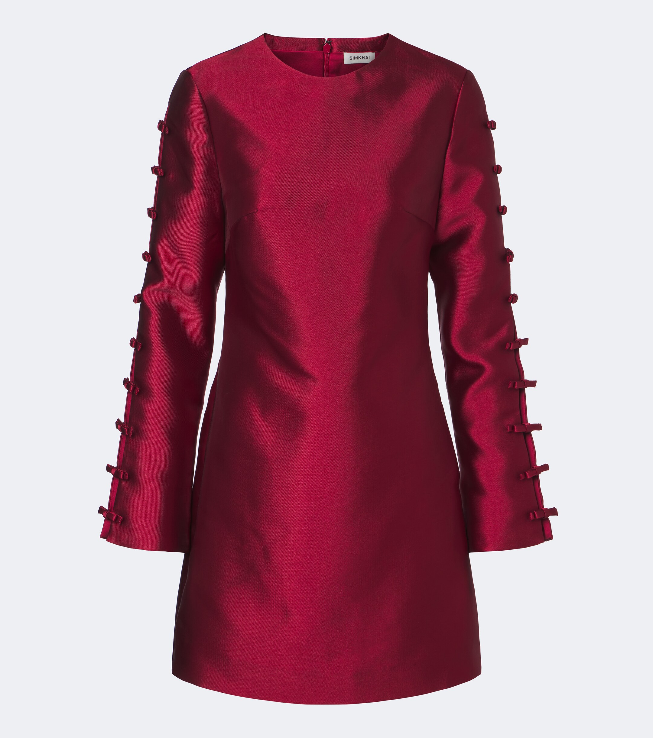 SIMKHAI Simkhai Fiora bow-detail satin minidress