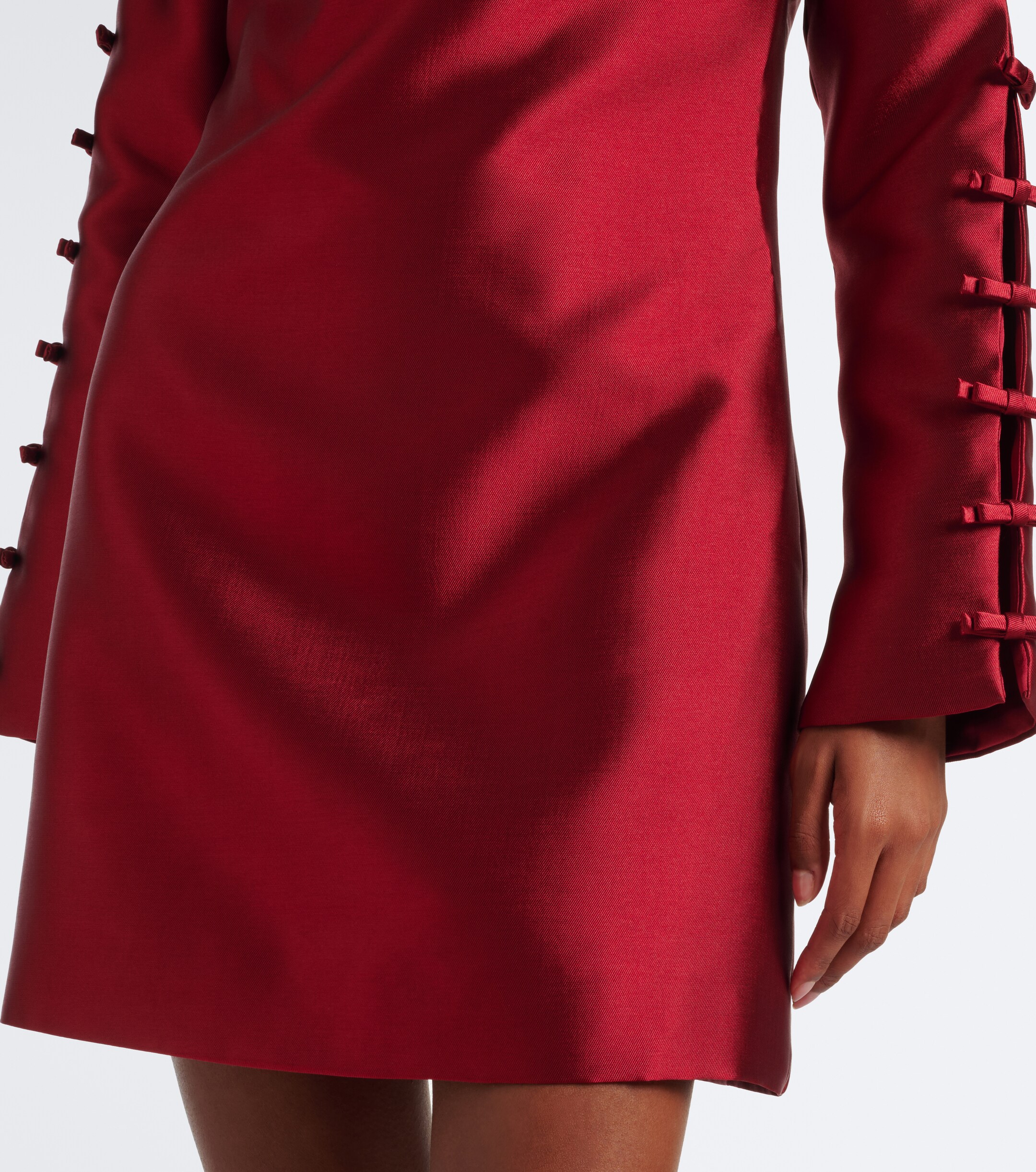 SIMKHAI Simkhai Fiora bow-detail satin minidress