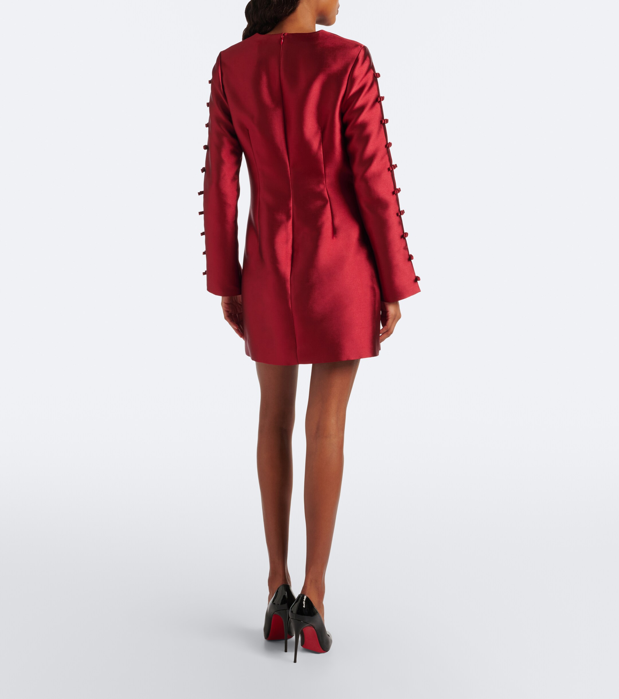 SIMKHAI Simkhai Fiora bow-detail satin minidress