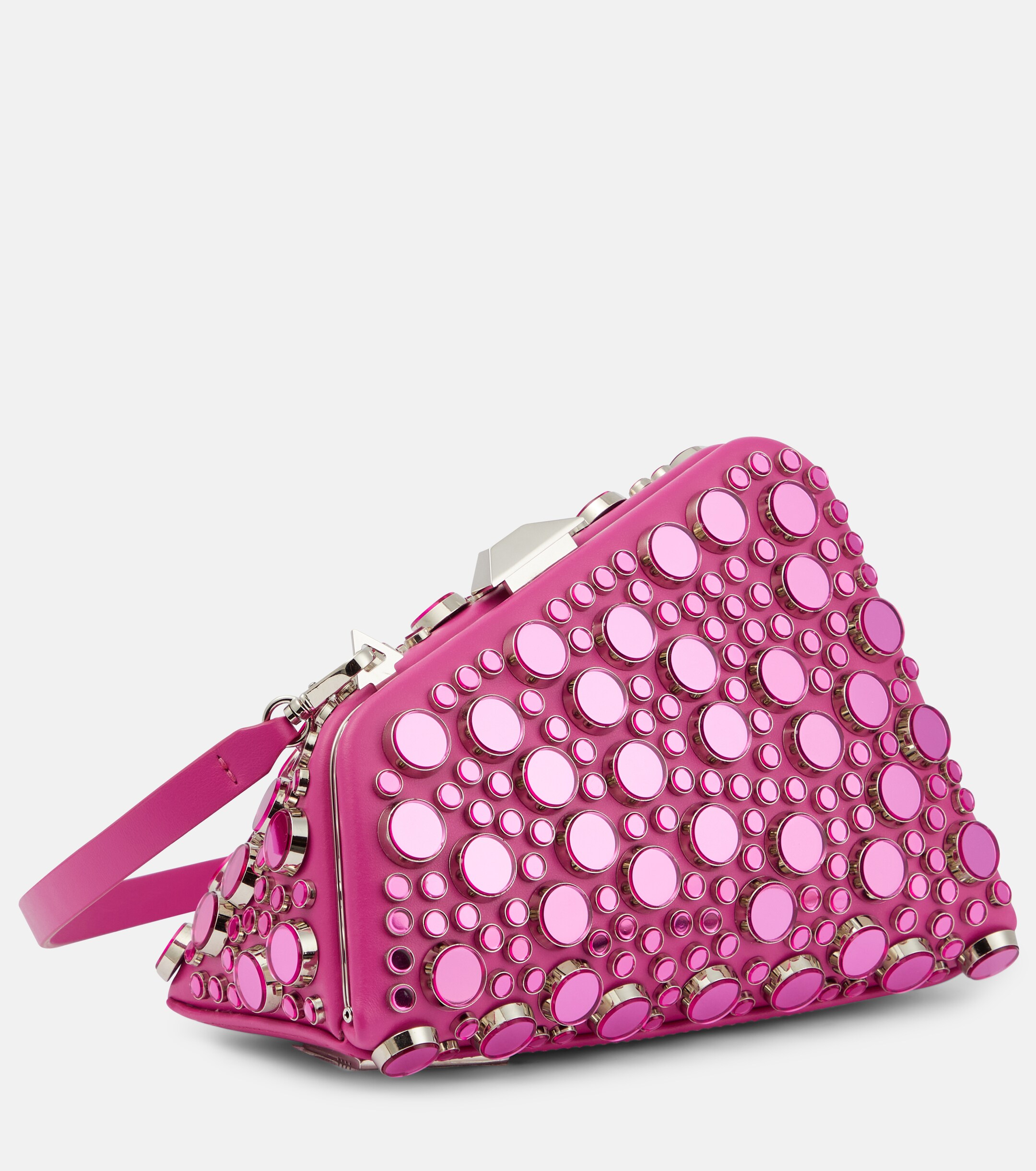 THE ATTICO Midnight studded leather clutch